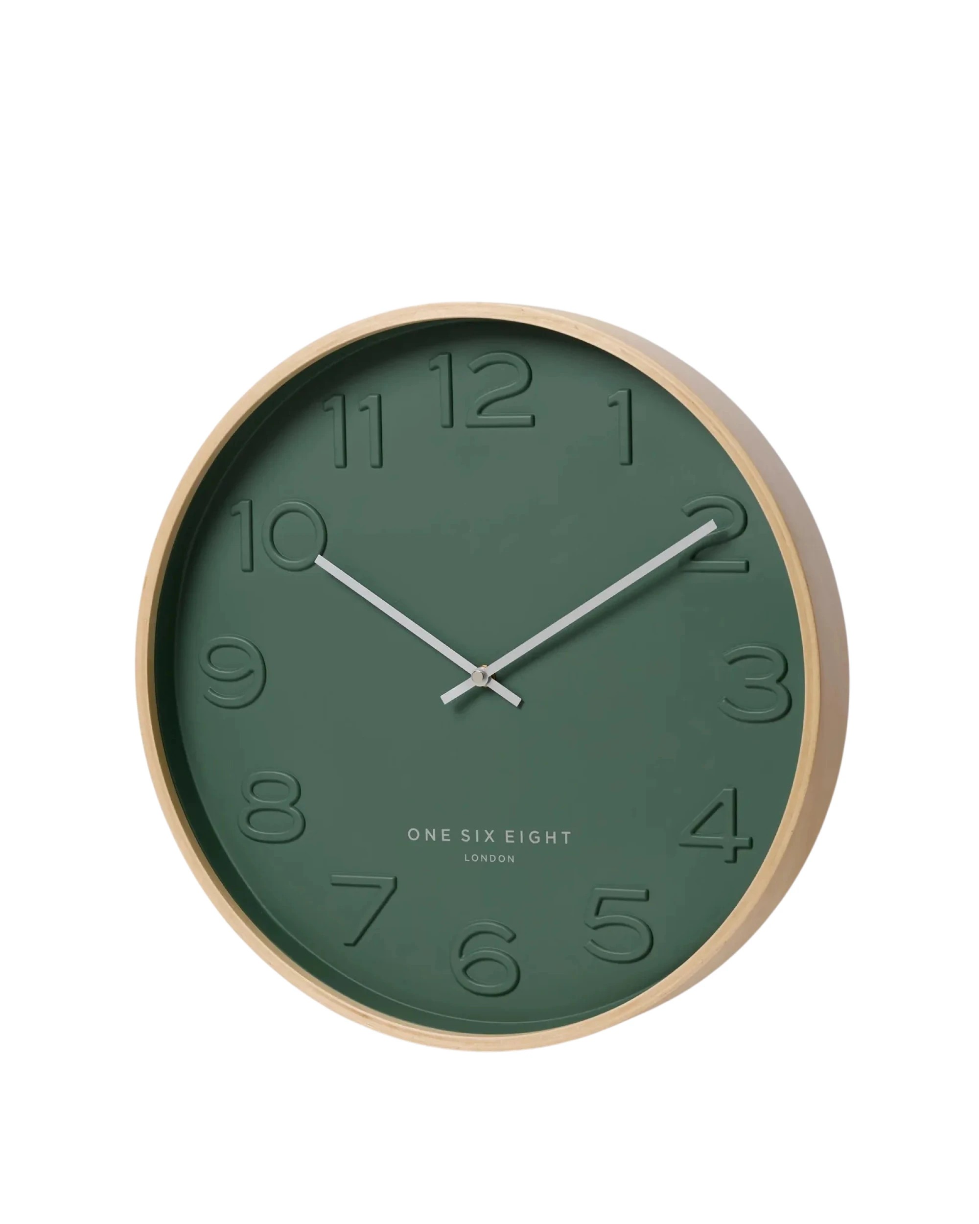 2 One Six Eight London Bella Silent Wall Clock - 41cm - Forest Green - Green, 2 of 3