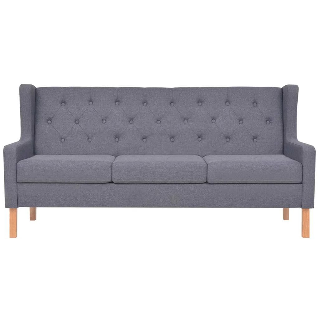 3 Vidaxl Sofa Set 2 Pieces Fabric - Grey, 3 of 10