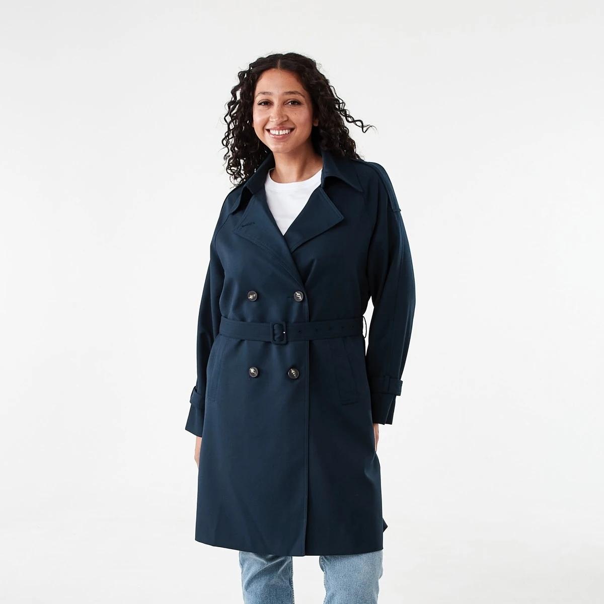 1 Lightweight Trench Coat Navy Blaze, 1 of 10