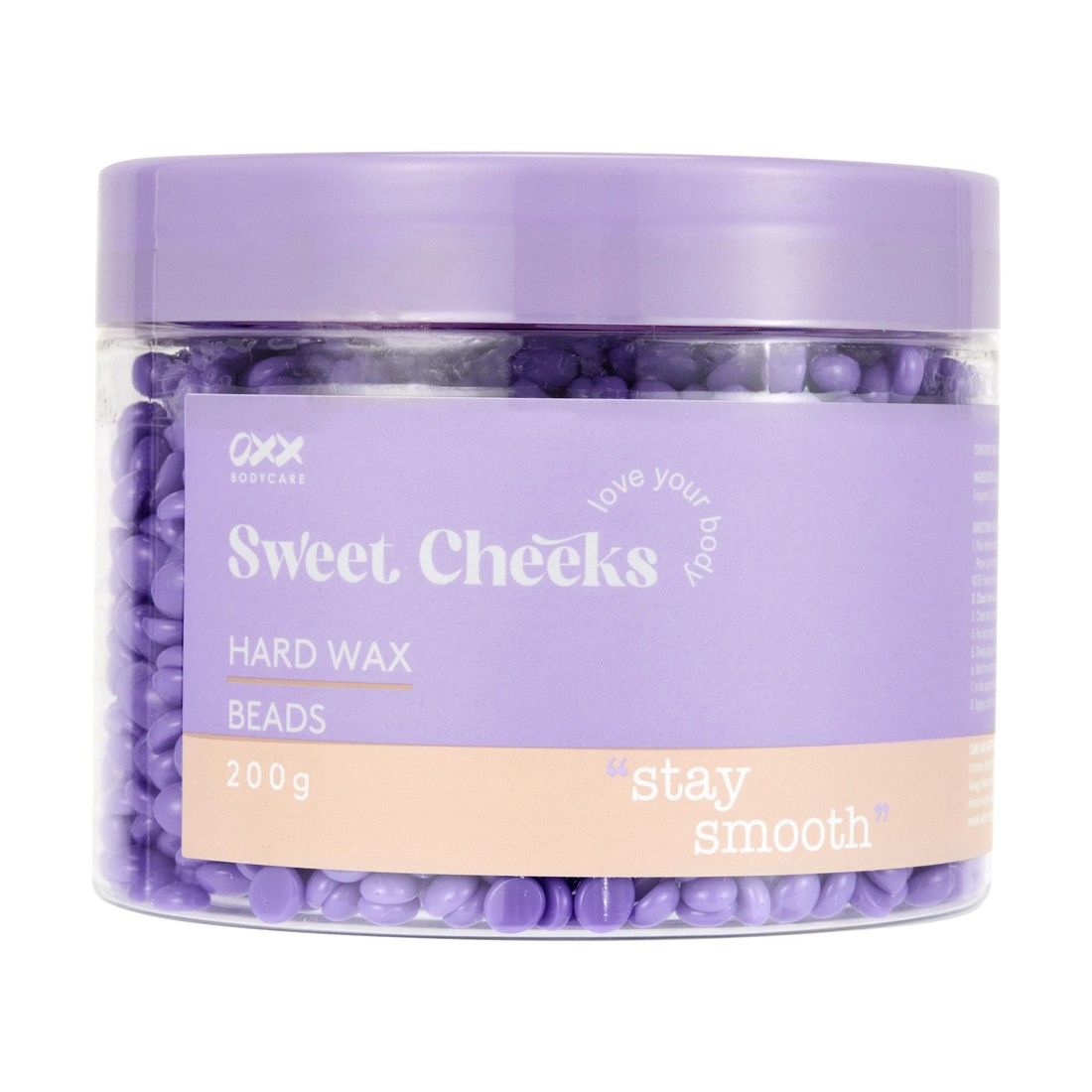 1 OXX Bodycare Sweet Cheeks Hard Wax Beads 200g - Purple, 1 of 3