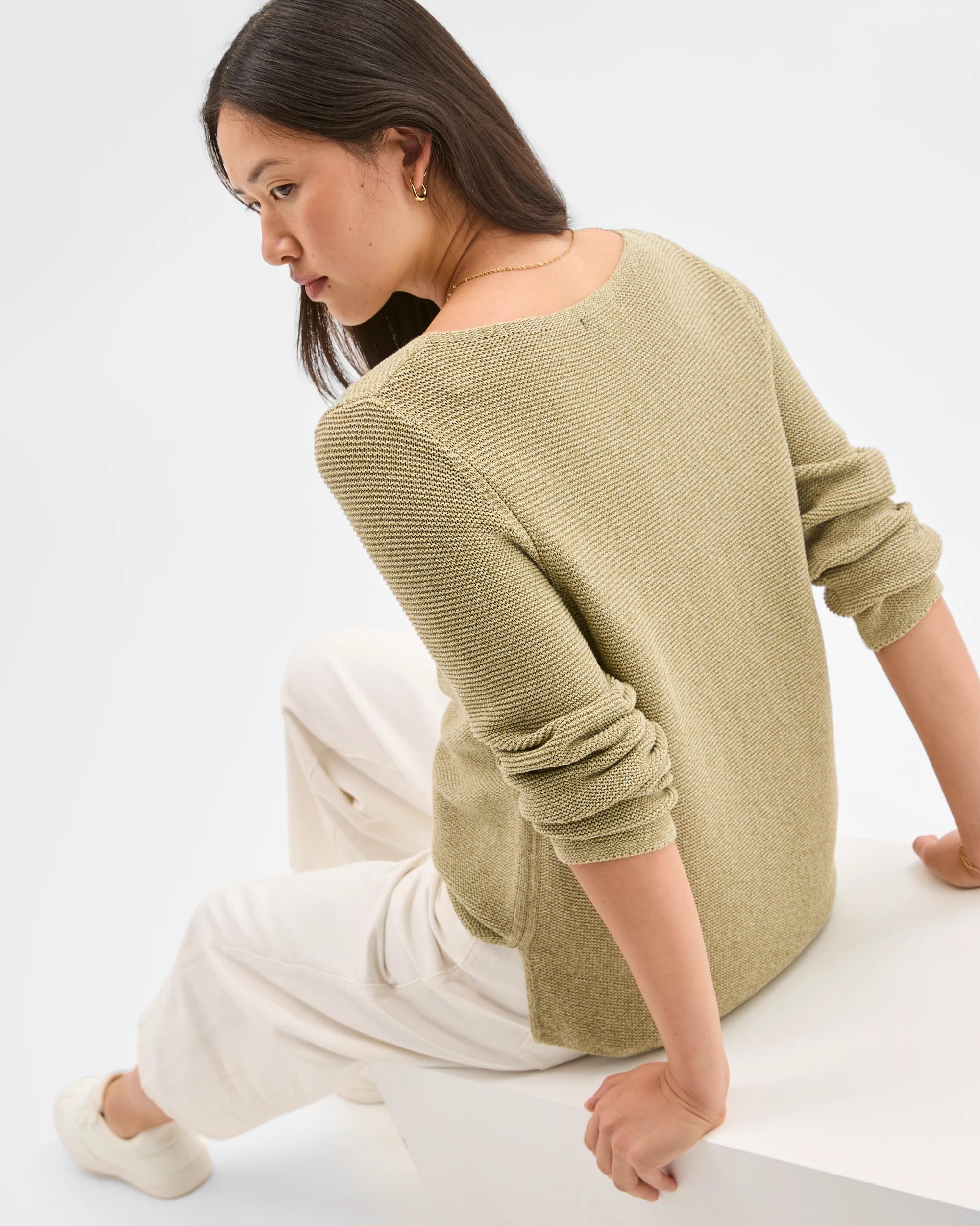 5 Target Woman Australian Cotton Blend Ottoman Twist Jumper SPRING SAGE, 5 of 5