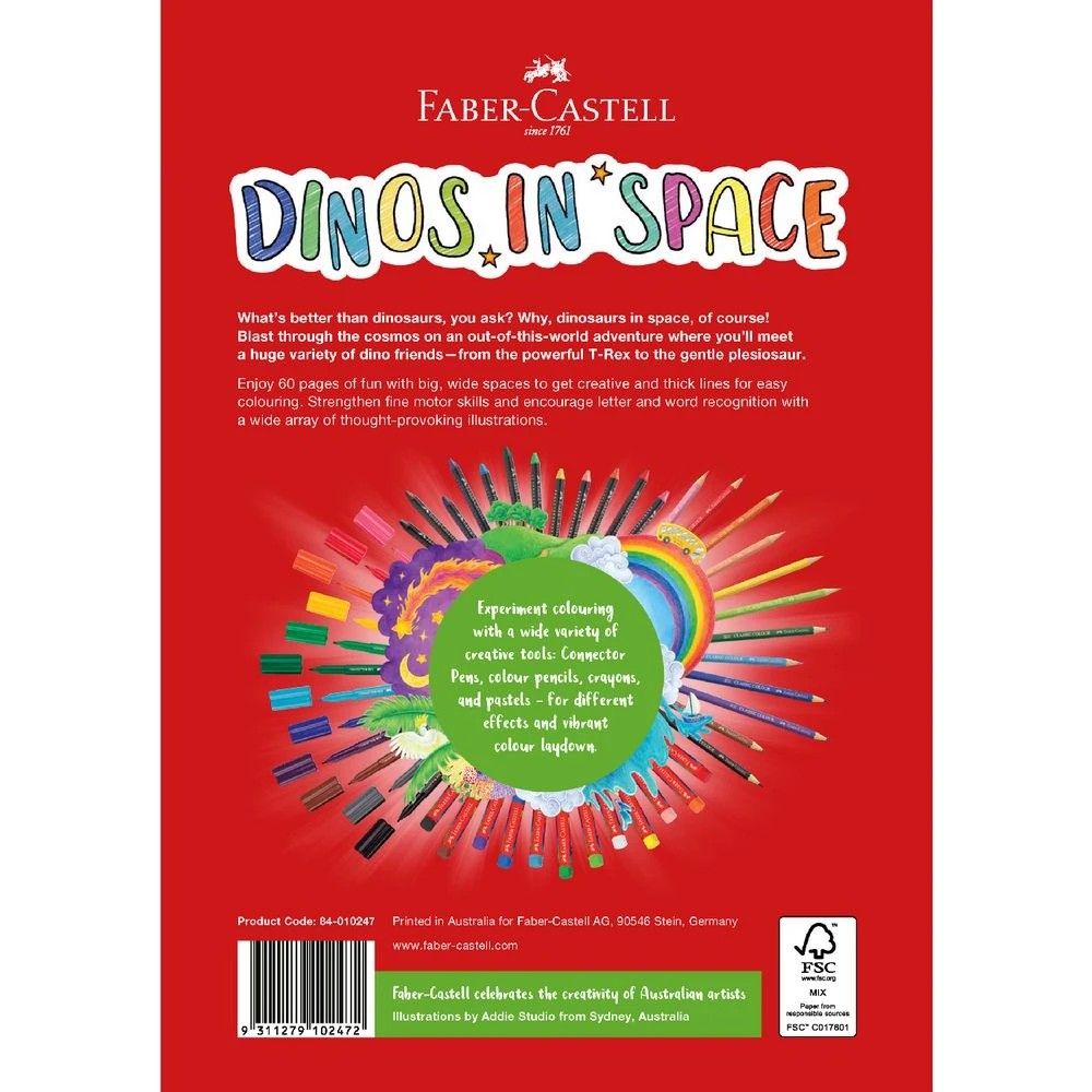 2 Faber-Castell Dinos in Space Colouring Book 60 Pages, 2 of 3