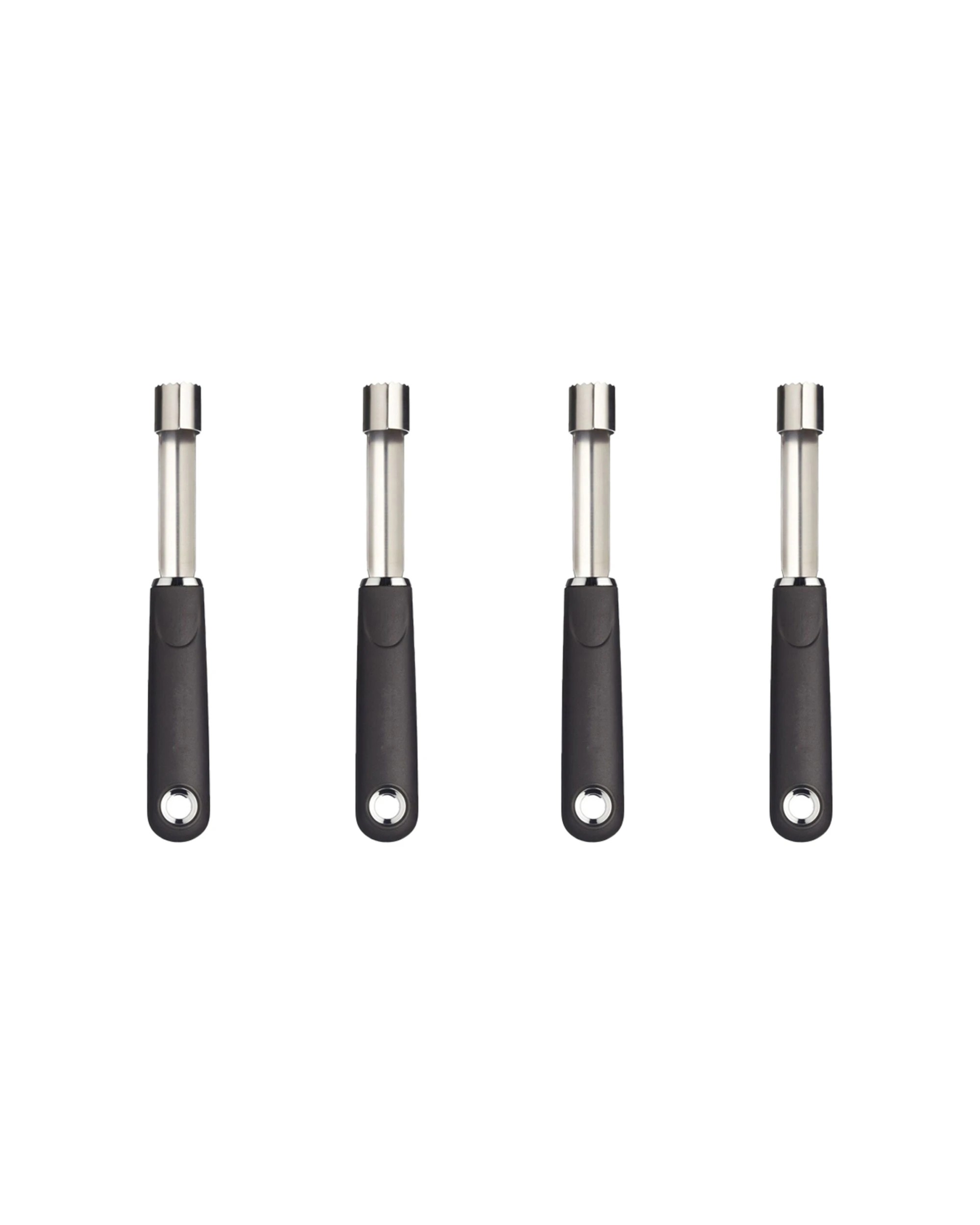 1 MasterCraft 4PK Soft Grip Nylon Stainless Steel Apple Corer Pitter - Black, 1 of 5