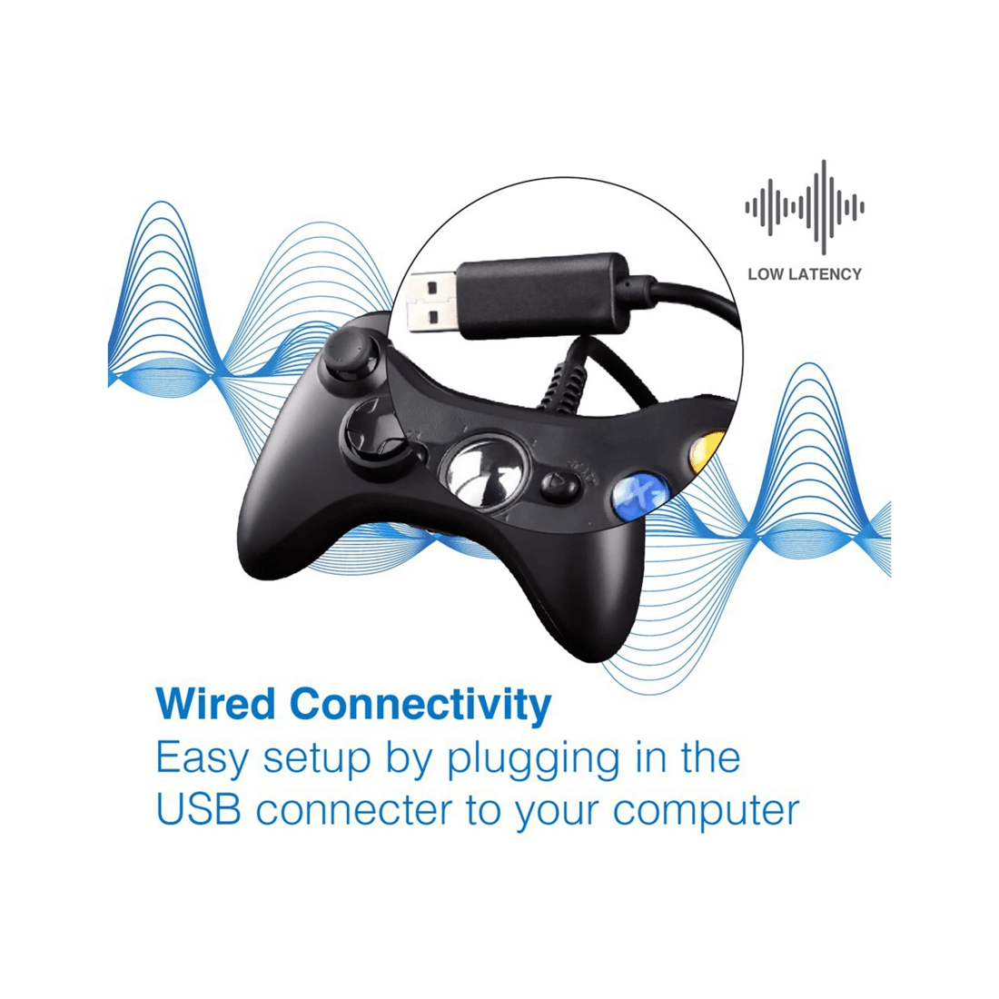 2 Laser Wired Usb-a Gaming Controller 2.5m Cable Black For Pc Computer Laptop, 2 of 8