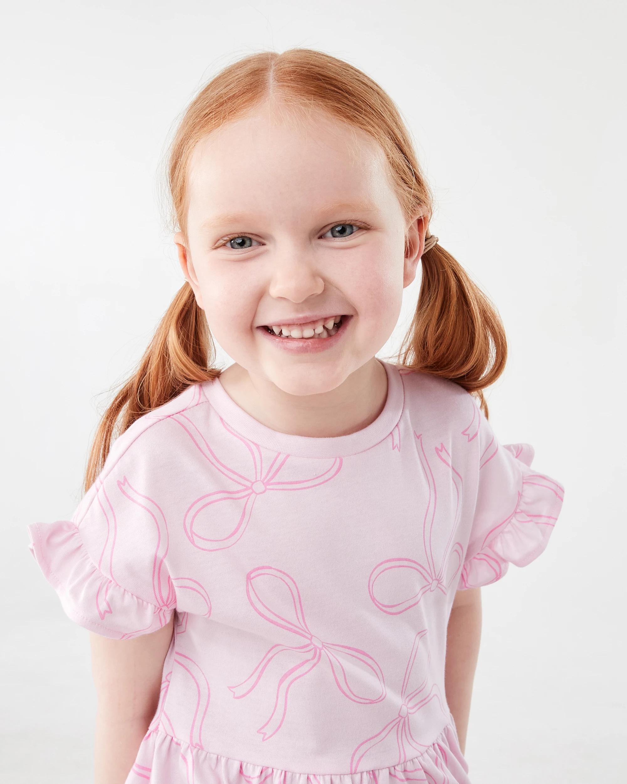 3 Jersey Dress Pnk Bows, 3 of 8