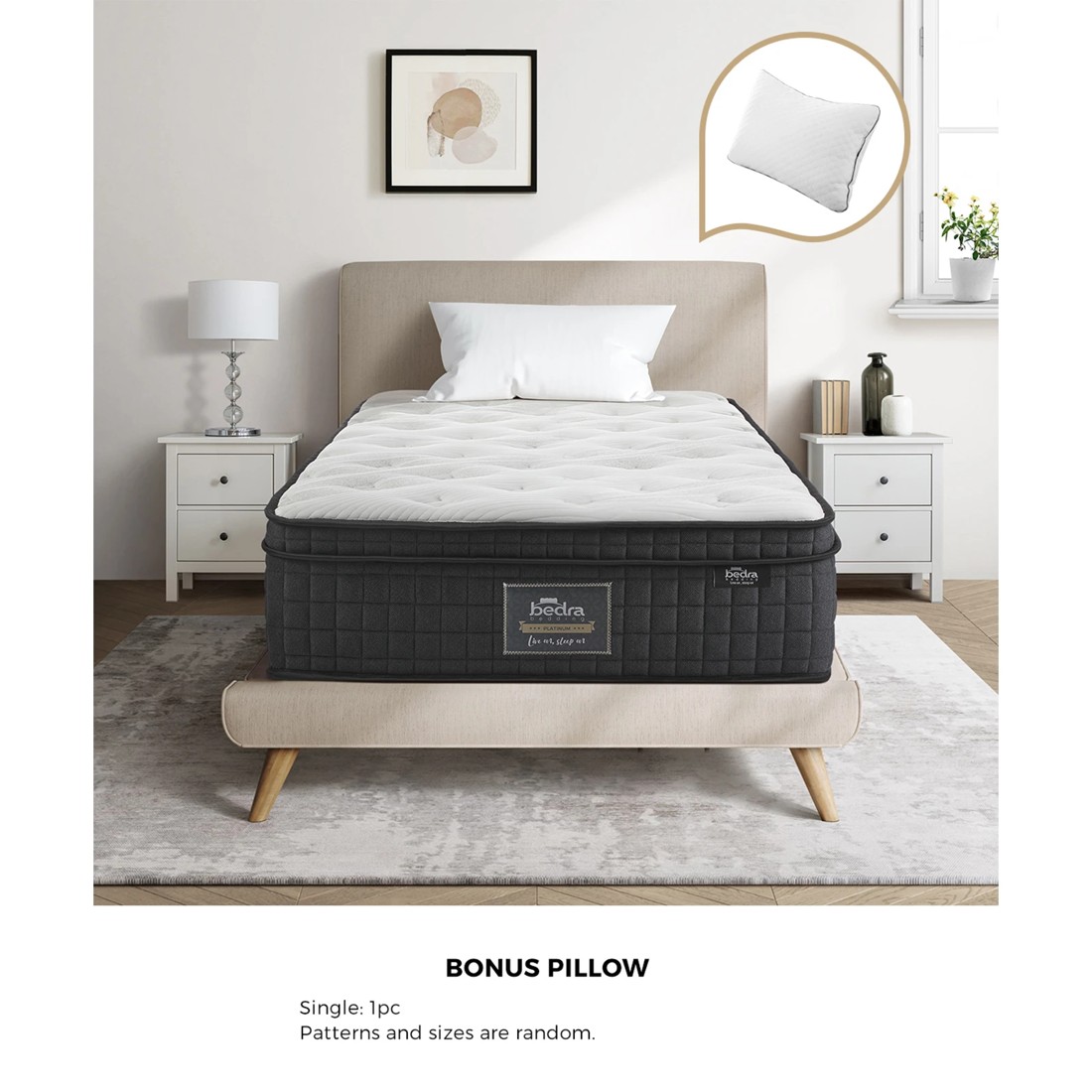 8 Bedra Bedding Single Mattress Cool Gel Foam Pocket Spring 34cm With Pillow
 - Multi, 8 of 10