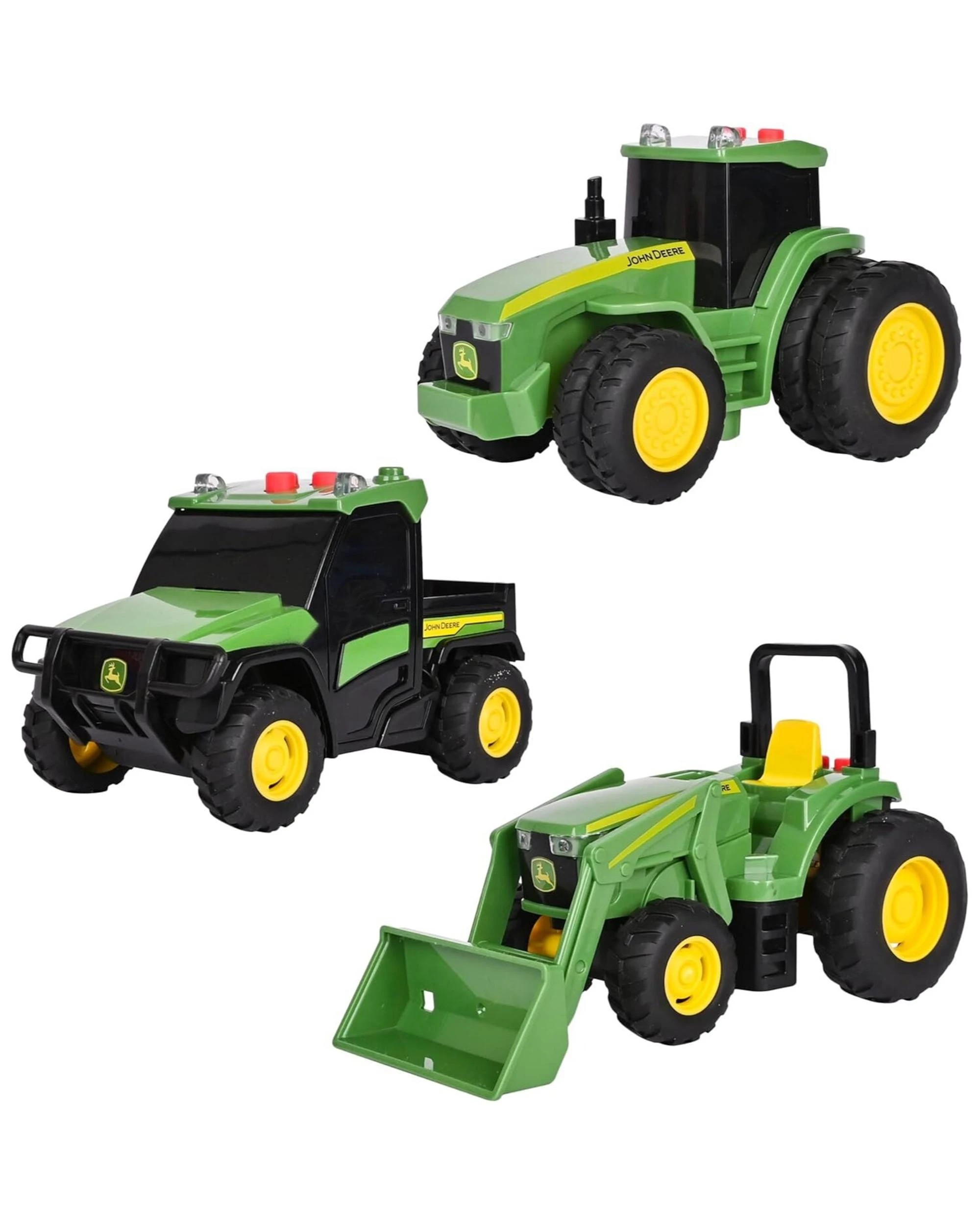 2 John Deere Kids Lights and Sounds Mini Farm Vehicles 3 Pack, 2 of 8