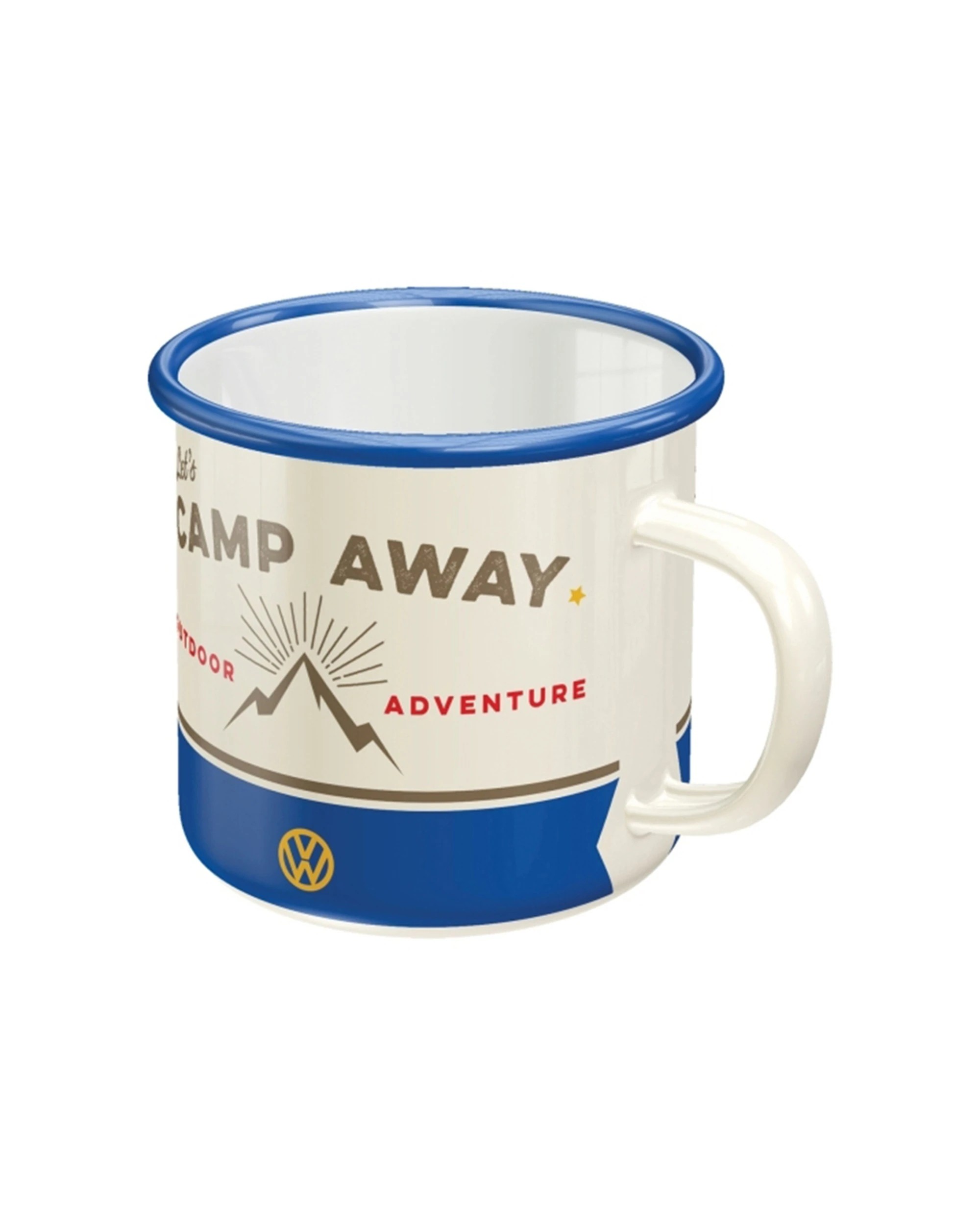 2 Nostalgic-Art Enamel Mug 360ml Mug -  VW Bulli Lets Camp Away - Multi, 2 of 4