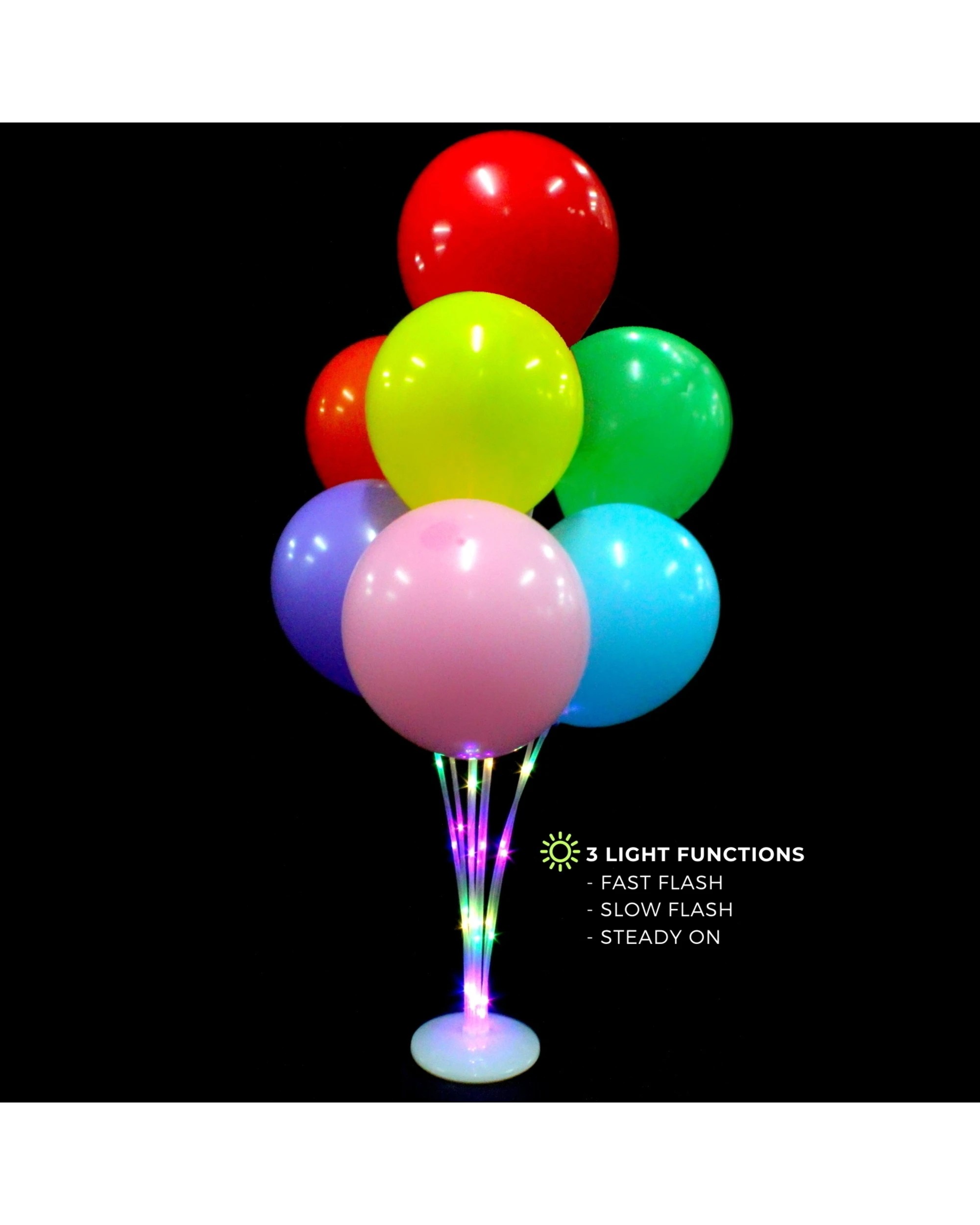 2 Partyrama LED Flashing Balloon Stand For 7 Balloons, 2 of 3