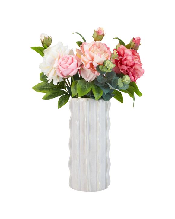 Reactive Scallop Wave Vase