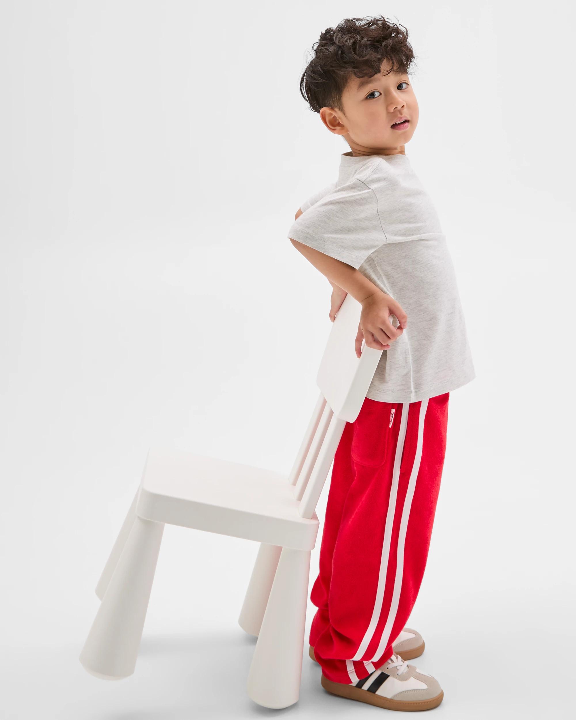 1 Target Kids Australian Cotton Blend Reverse Terry Trackpants RED, 1 of 6