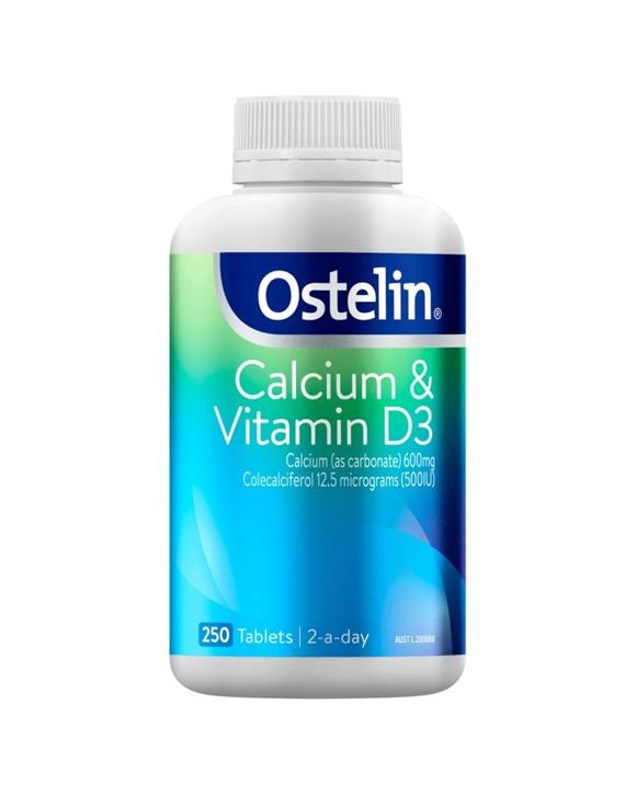 Ostelin 250pc Calcium & Vitamin D3 Tablets Bone Strength & Immune Support Supplement