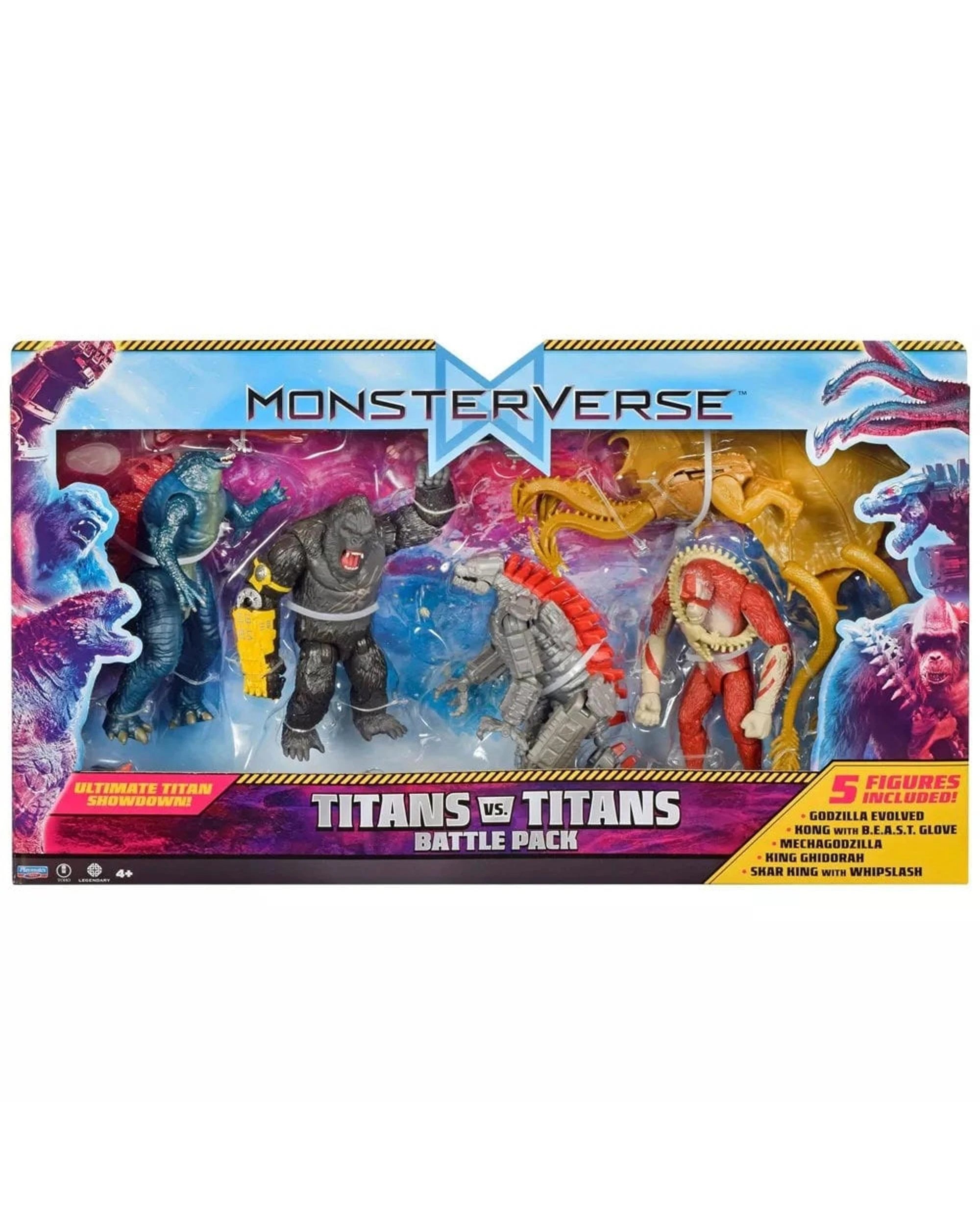 1 MonsterVerse Godzilla x Kong The New Empire Titans vs Titans Battle Pack Action Figure 5 Pack, 1 of 10