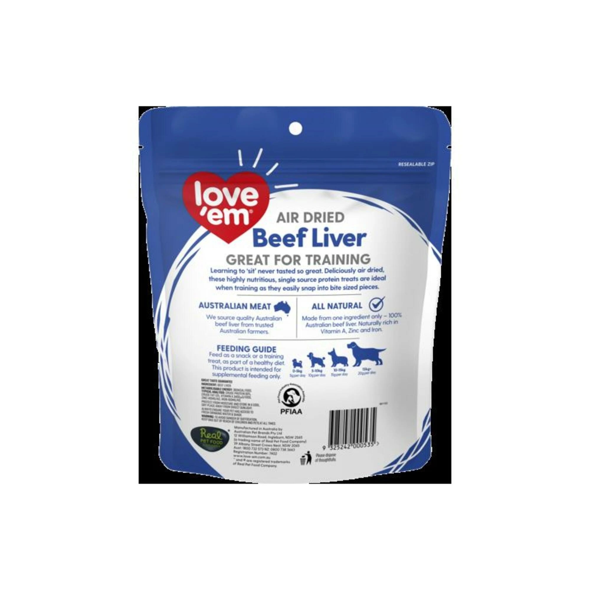 2 Love Em Air Dried Beef Liver 200g 4pk, 2 of 2