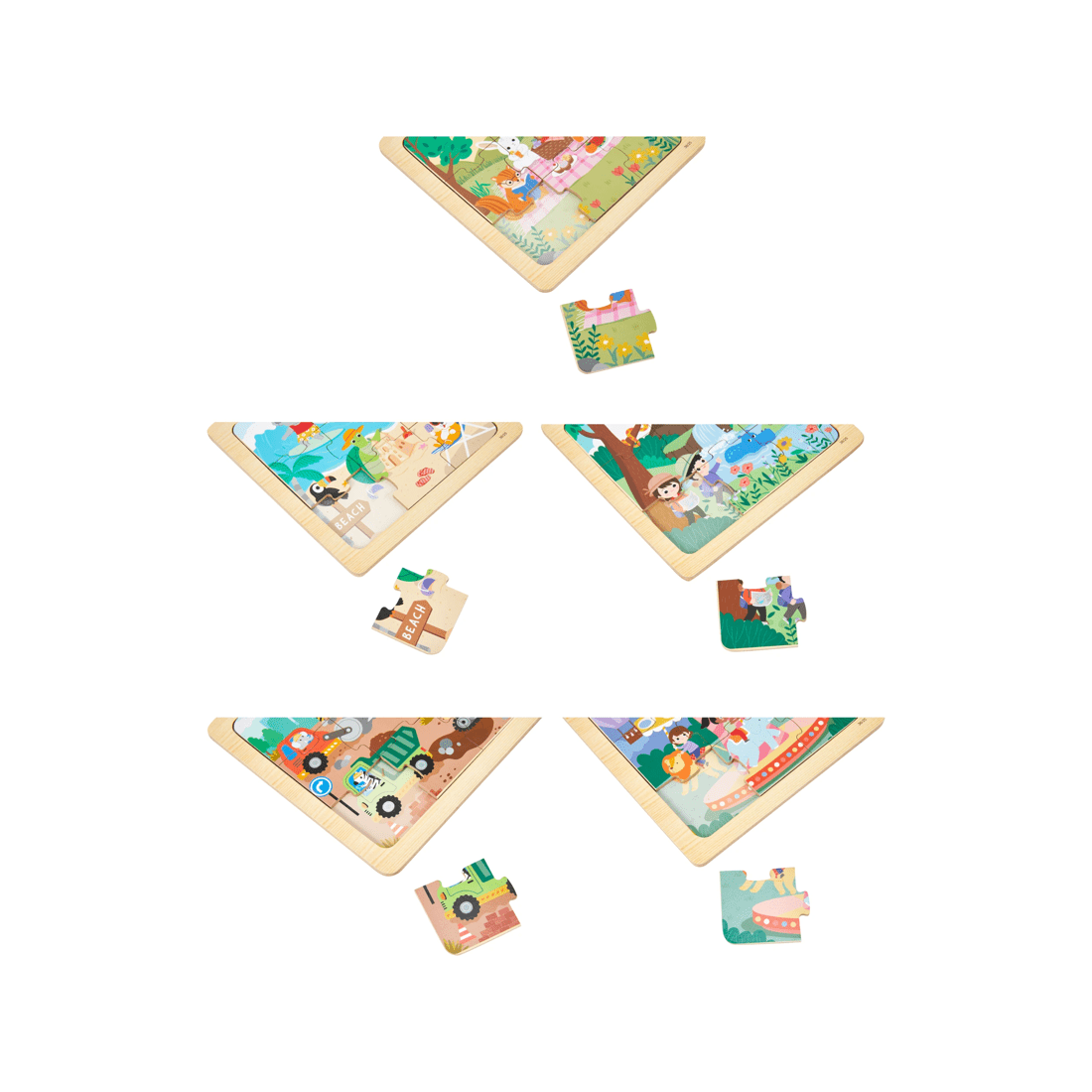 4 9 Piece Wooden Puzzle - Assorted, 4 of 5