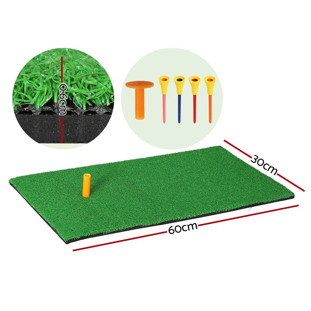2 Everfit Golf Hitting Mat Portable Driving Range Practice Training Aid - Green, 2 of 6