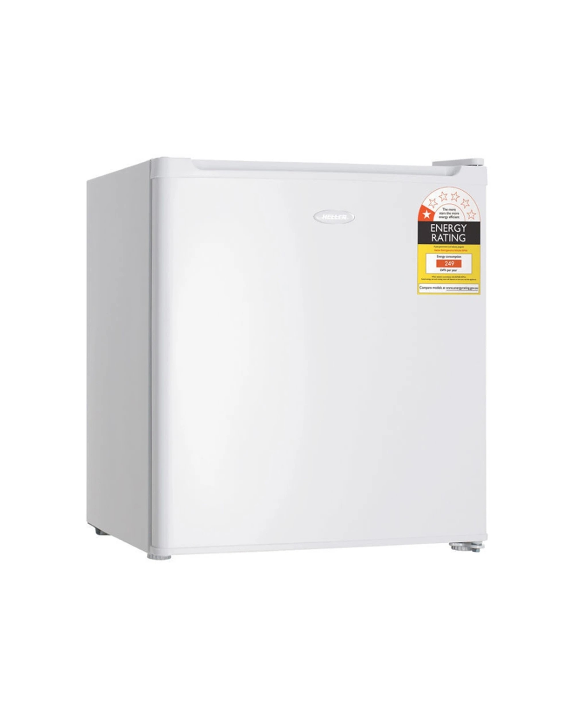 1 Heller 47L Bar Fridge With Manual Defrost Ice Cube Box And Adjustable Thermostat - White, 1 of 1