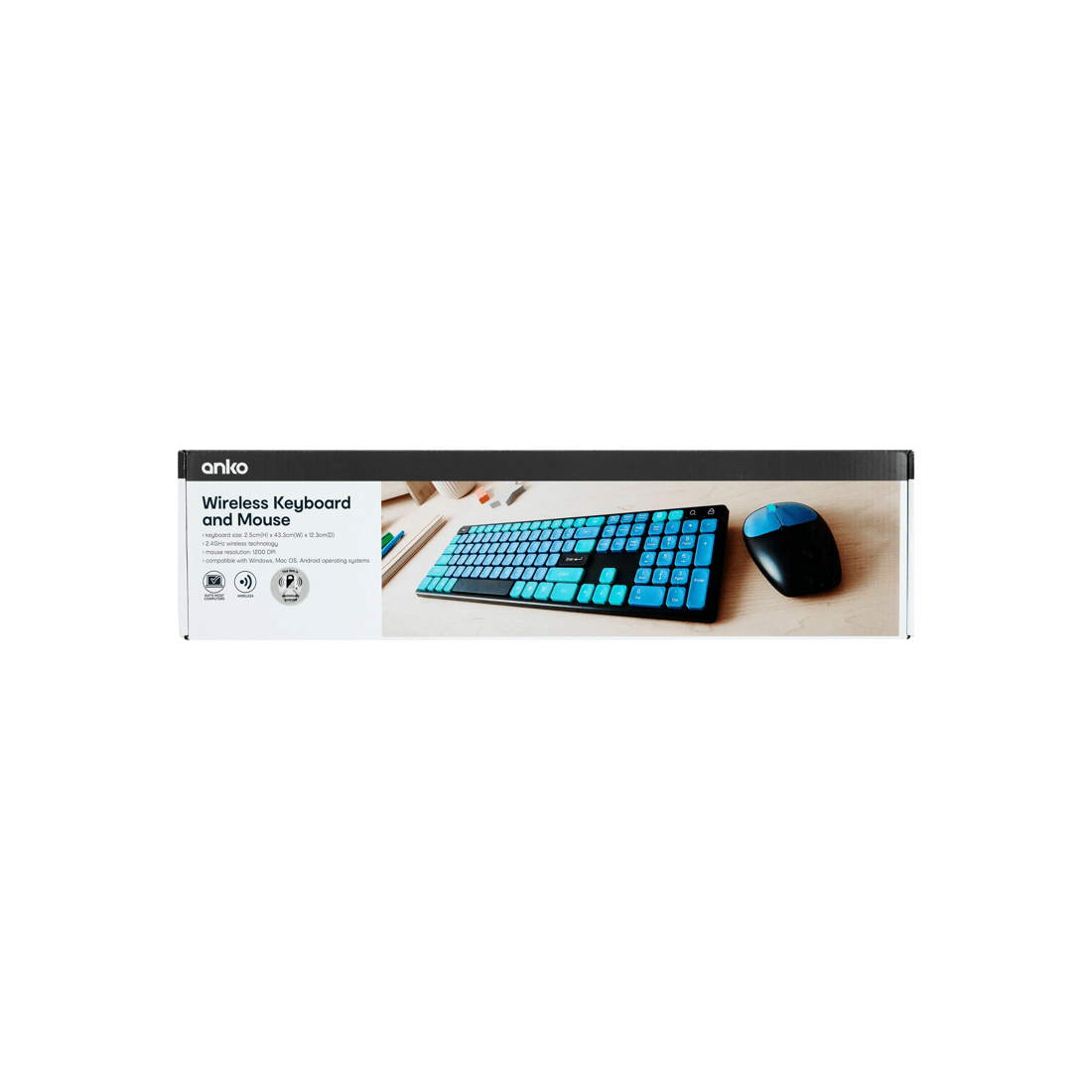 8 Wireless Keyboard and Mouse - Black, 8 of 8