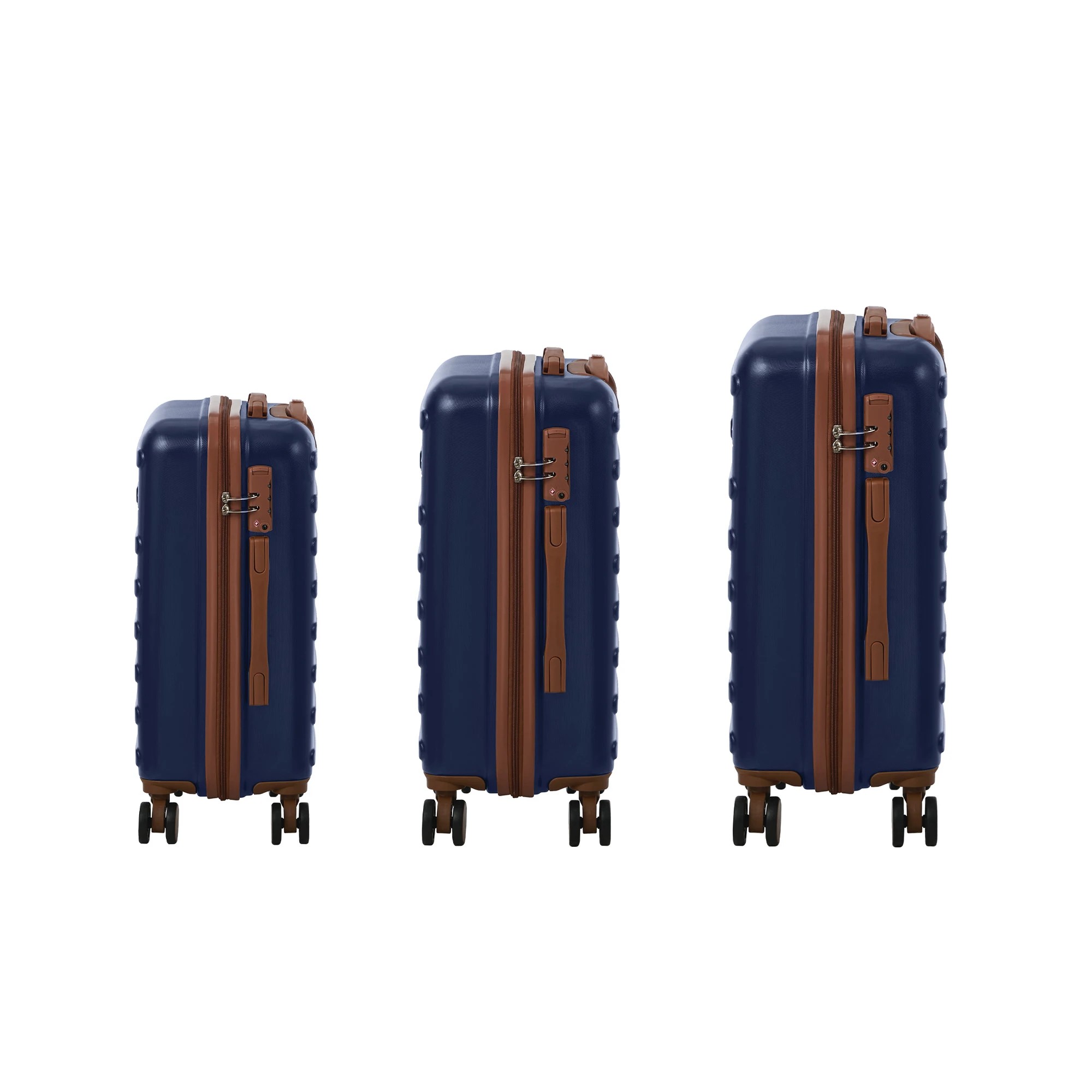 9 Mazam 3PCS Luggage Suitcase Trolley Set TSA Lock Hard Shell Case - Blue, 9 of 10