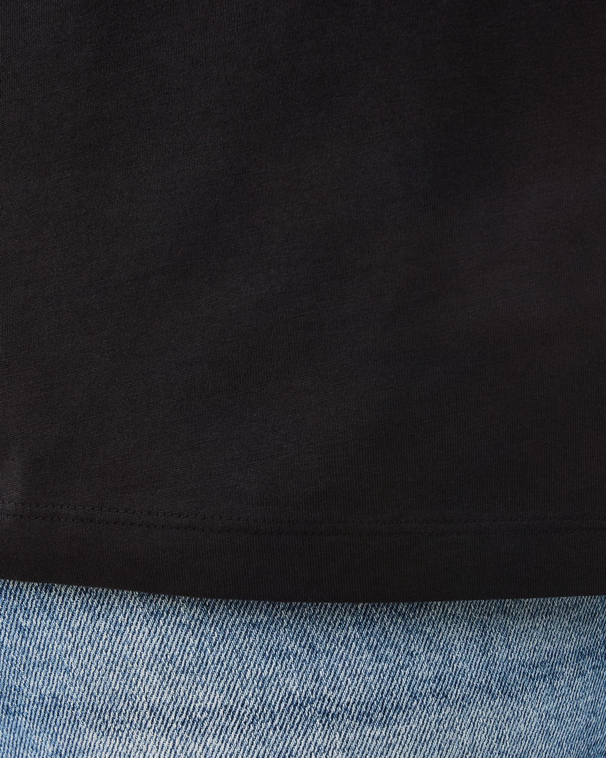 6 Curve Long Sleeve Cotton T-shirt Black, 6 of 7