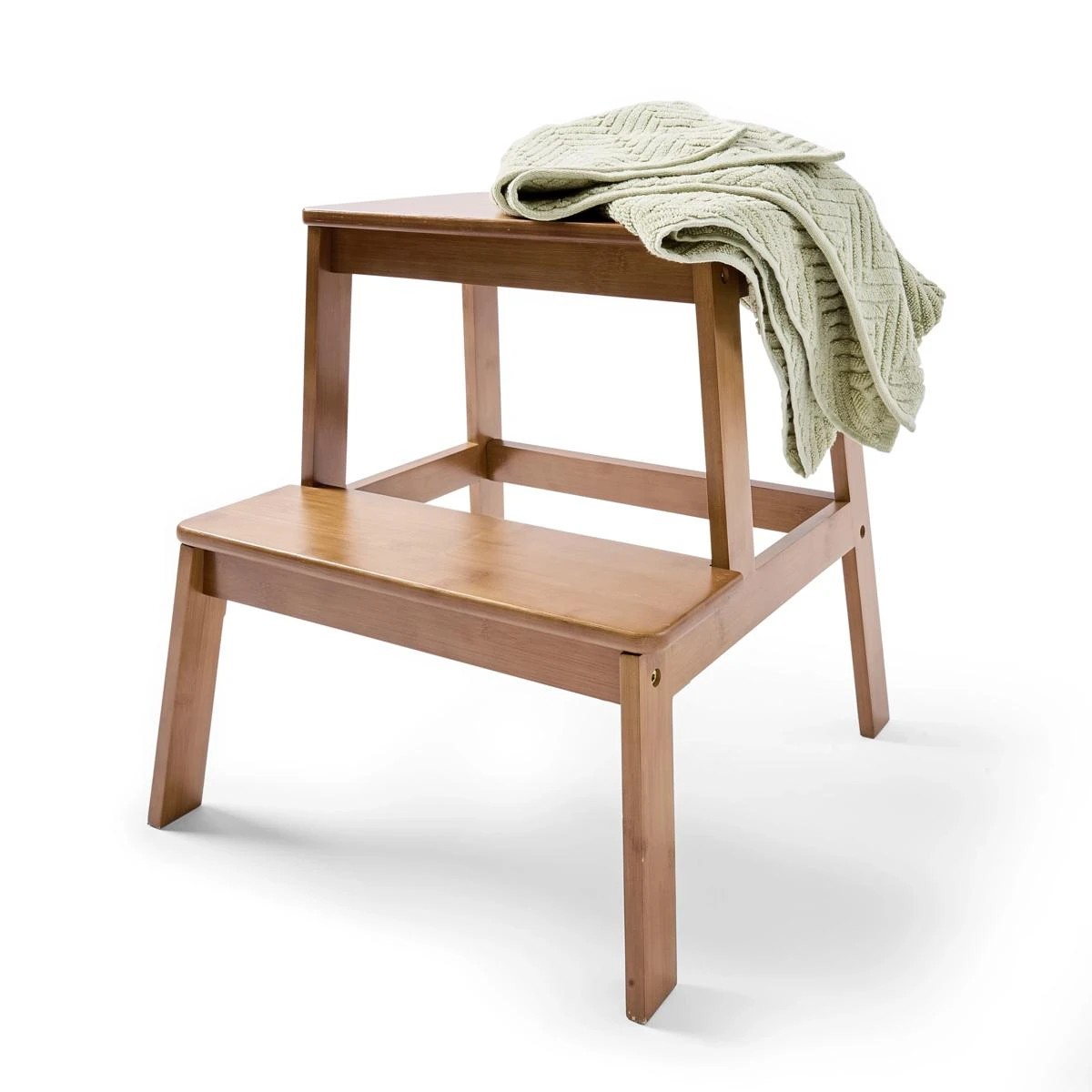 1 Walnut Look Step Stool, 1 of 6