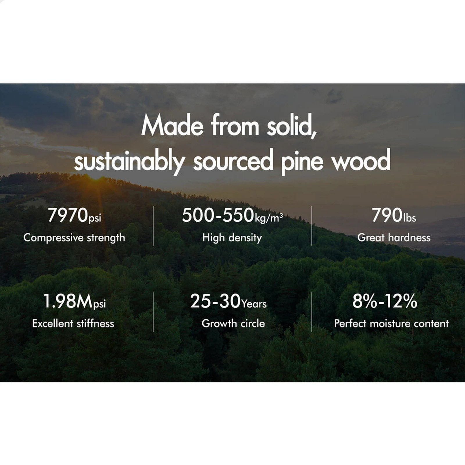 9 Alfordson Bed Frame Wooden Single Timber Teepee House Base Platform Taran - Natural, 9 of 10