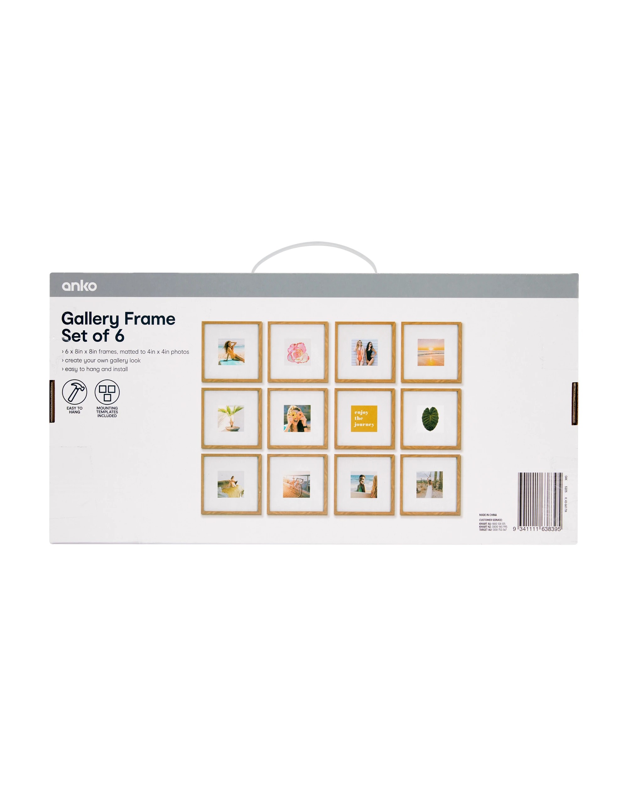 6 6 Piece Gallery Frame Set - Oak Look, 6 of 6