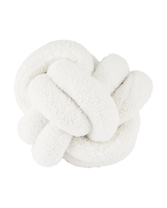 Knot Boucle Cushion - White