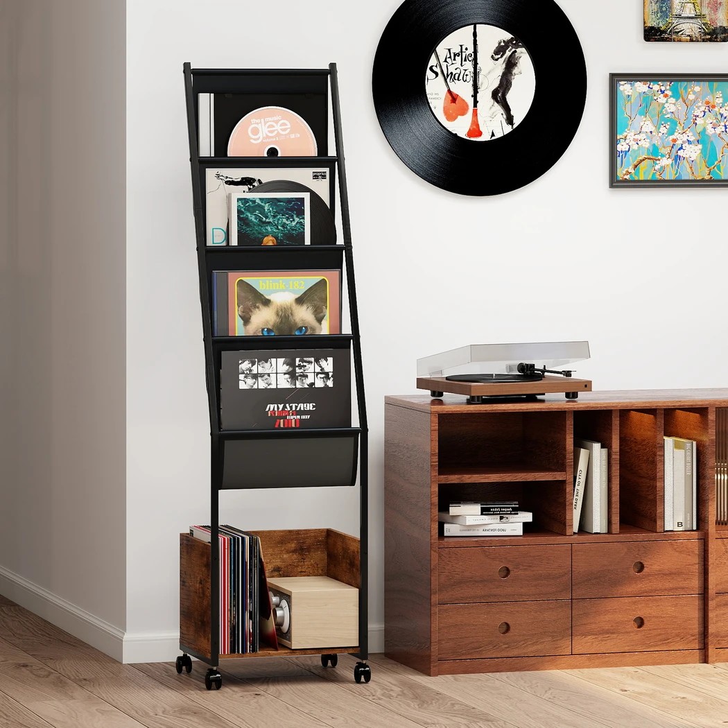 8 Levede Vinyl Record Storage with 4 Tier Display Shelf Holder, 8 of 8