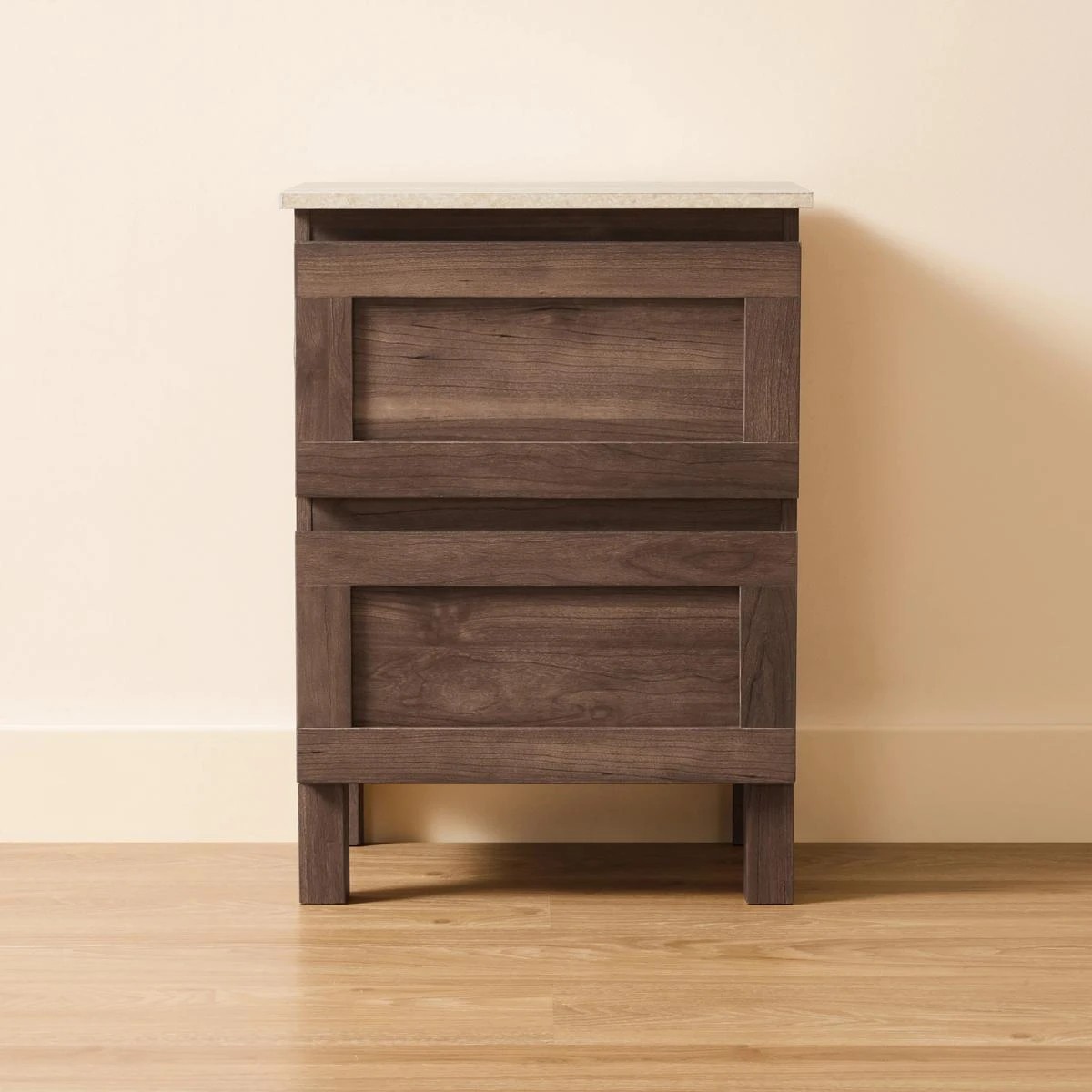3 Bailey Bedside Table Walnut Look, 3 of 8