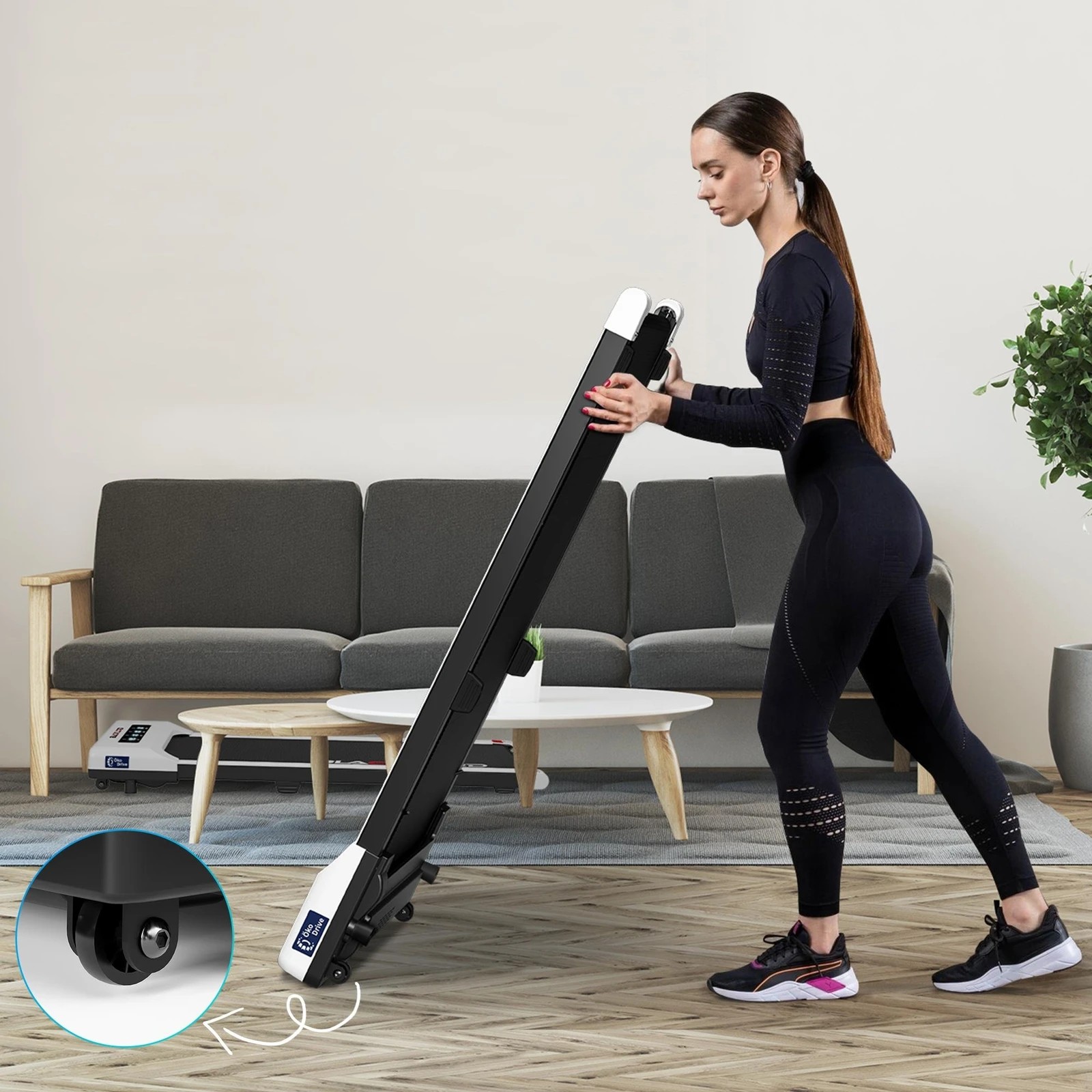 9 Black Lord Treadmill Electric Walking Pad Under Desk Home Gym 40cm Belt - White, 9 of 10