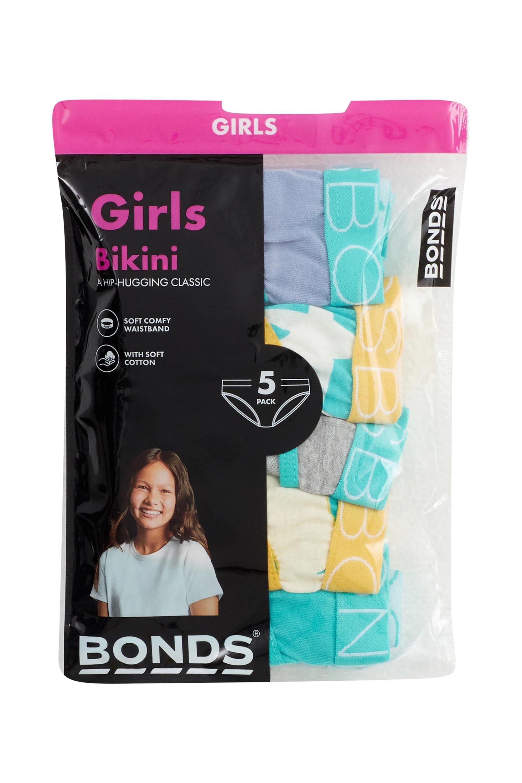 3 Bonds 5 Pack Girls Bikini Briefs MAKING SHAPES, 3 of 3