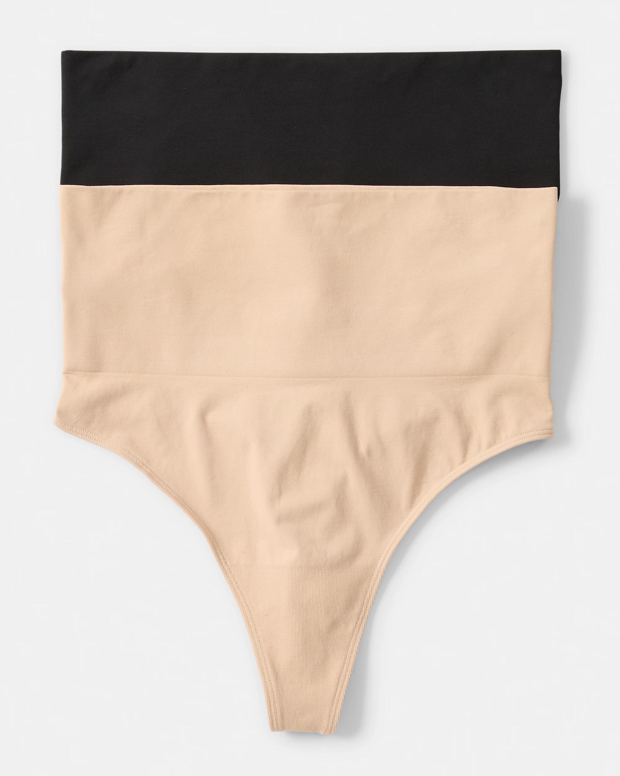 1 2 Pack Smoothing G-String Briefs Blk Ssb, 1 of 7