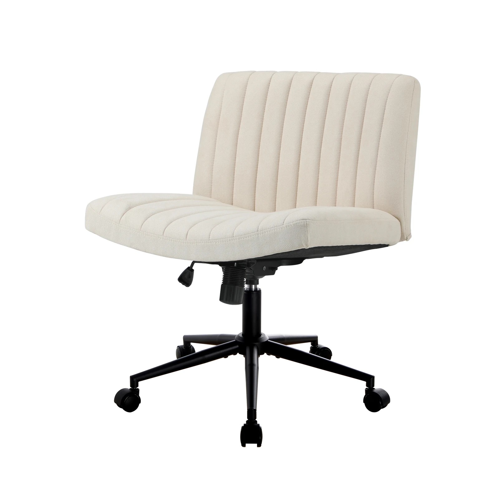 3 Oikiture Armless Office Desk Chair Linen
 - Beige, 3 of 10