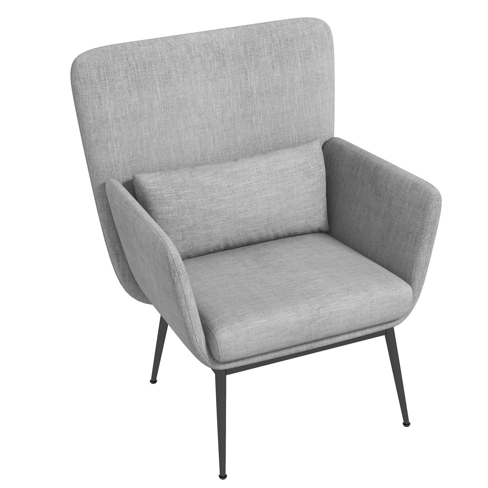 10 Casa Decor Cora Accent Chair Occasional Fabric Luxury Upholstered Light Grey - Grey, 10 of 10
