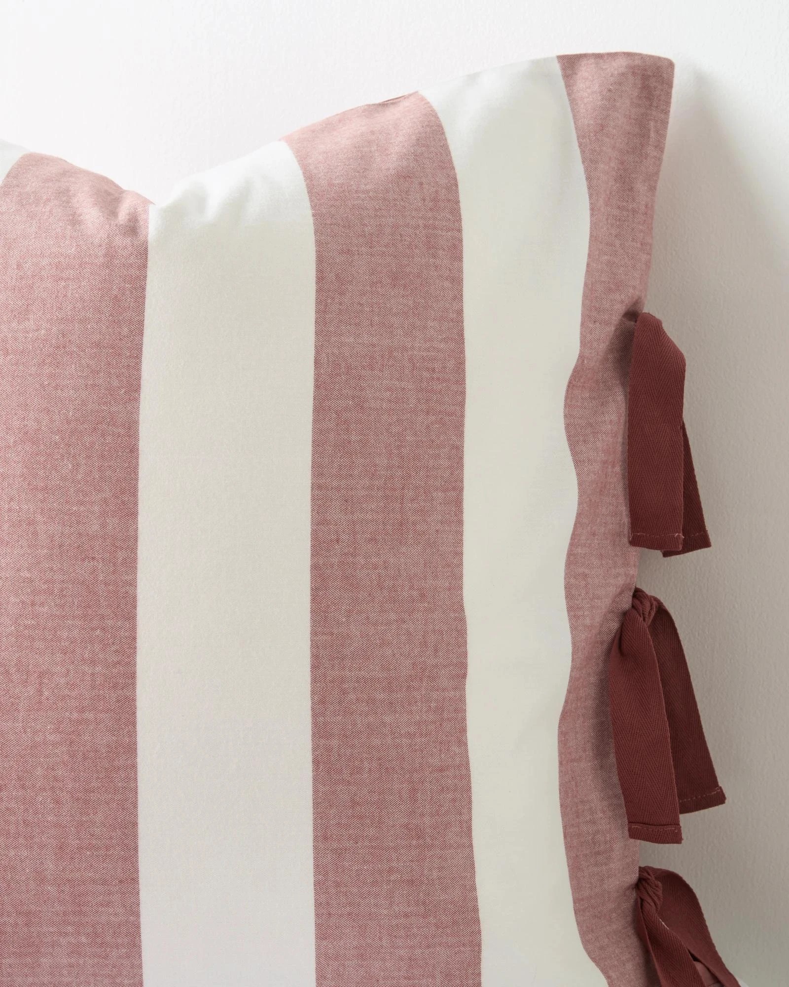 2 Target Peyton Herringbone Weave Stripe European Pillowcase - Queen Bed - Red, 2 of 2