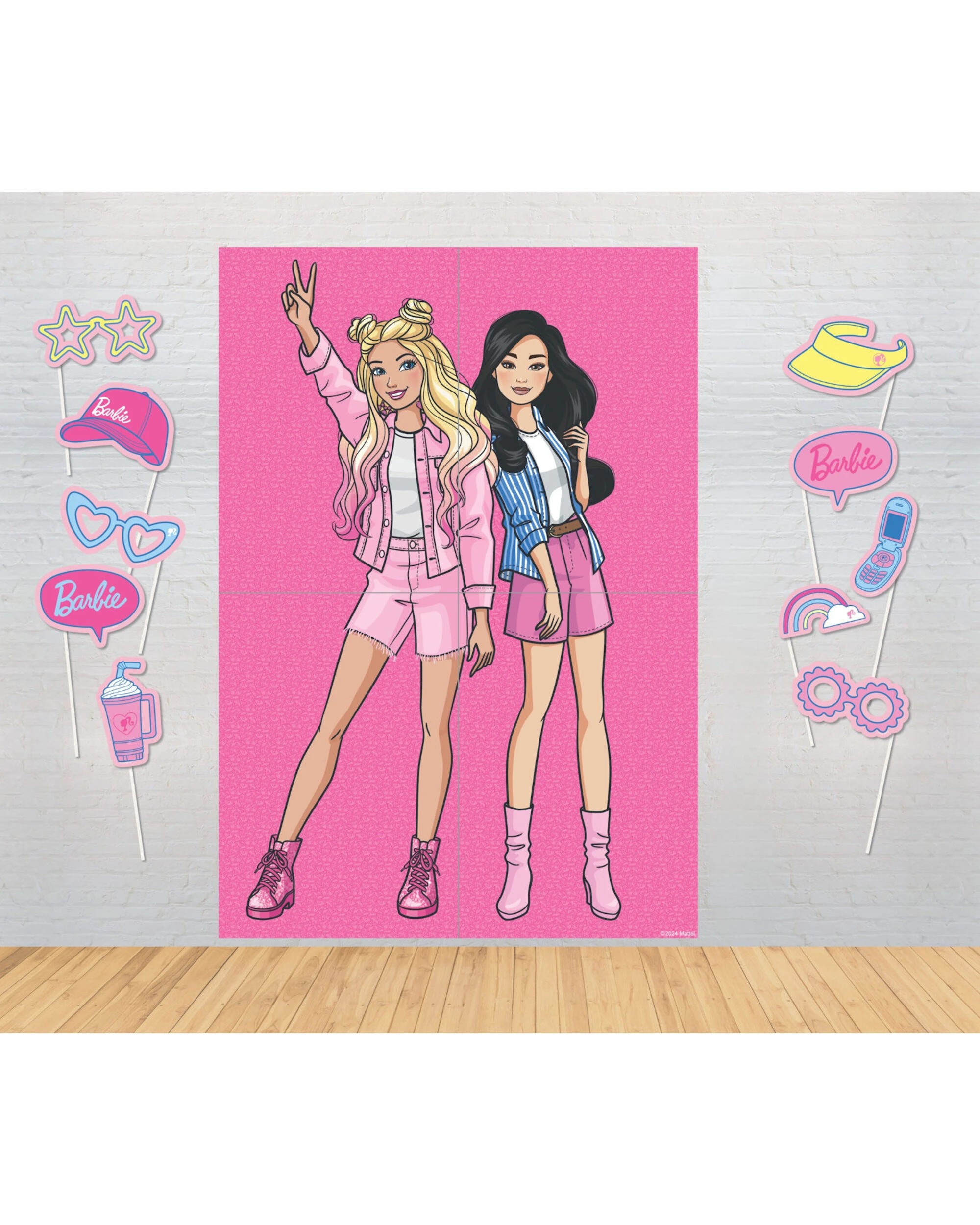1 Design Group Barbie and Friends Scene Setter With Photo Props - Pink, 1 of 3
