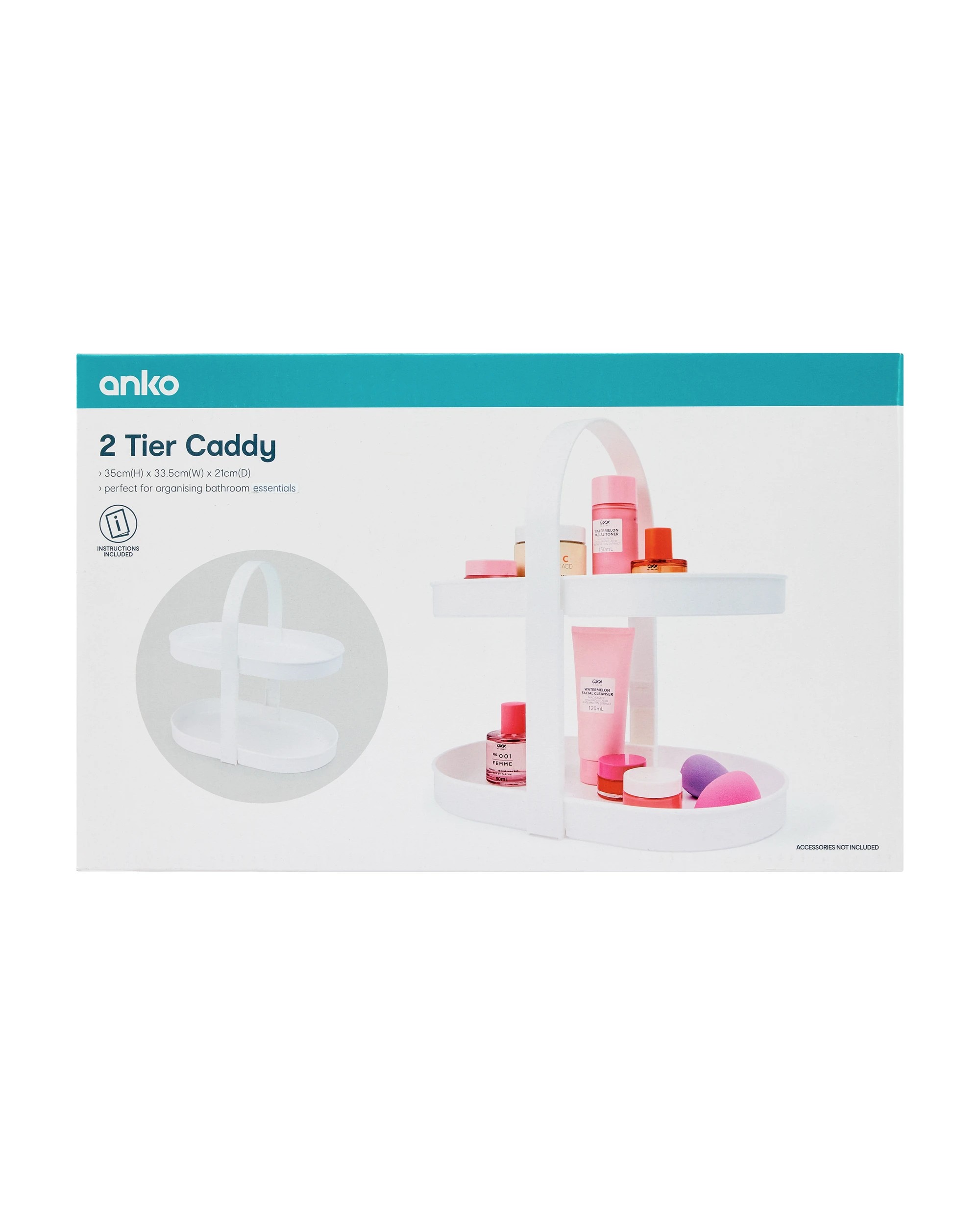 7 2 Tier Caddy - White, 7 of 7