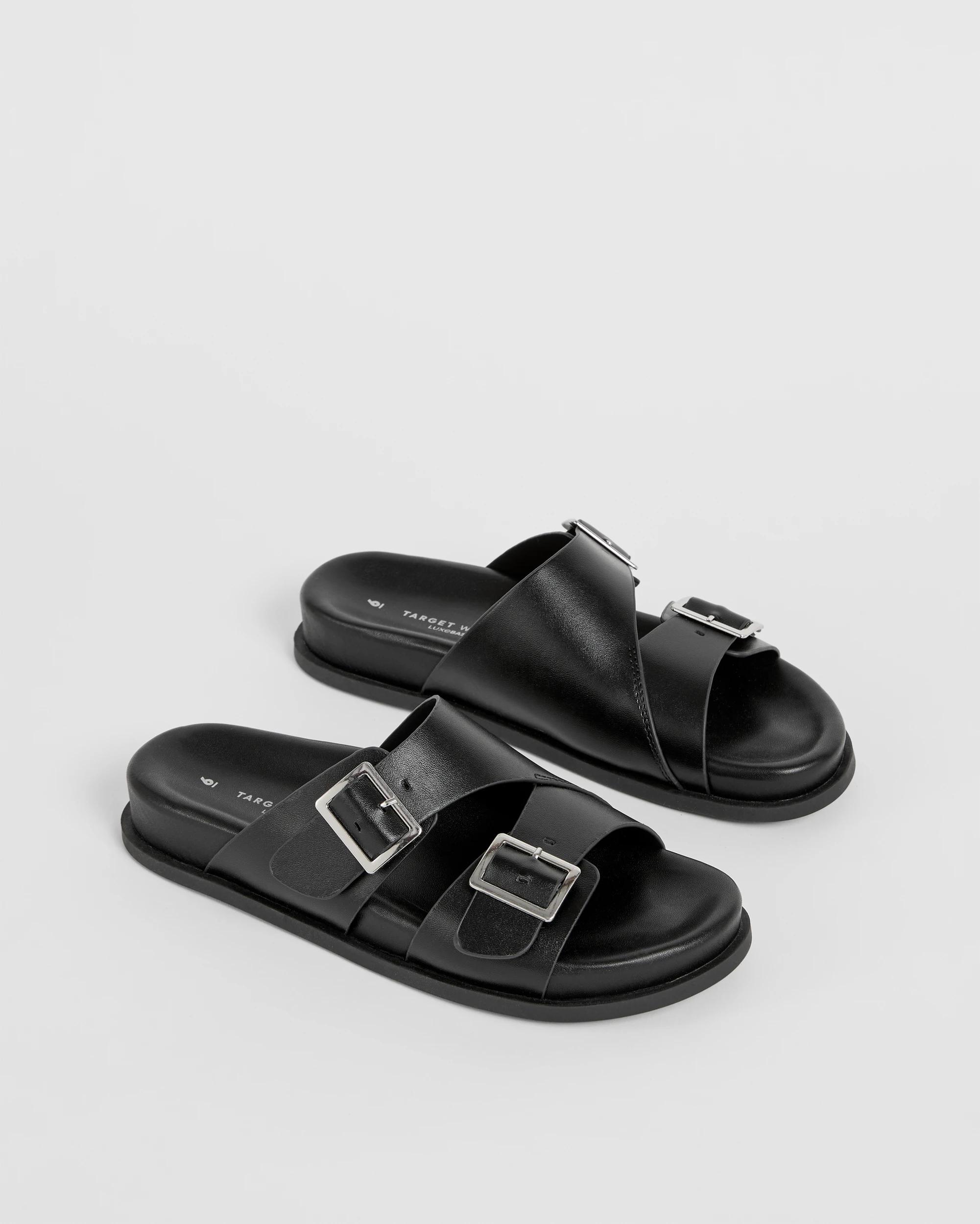 2 Target Woman Cross Over Strap Sandals - Sandy BLACK, 2 of 3