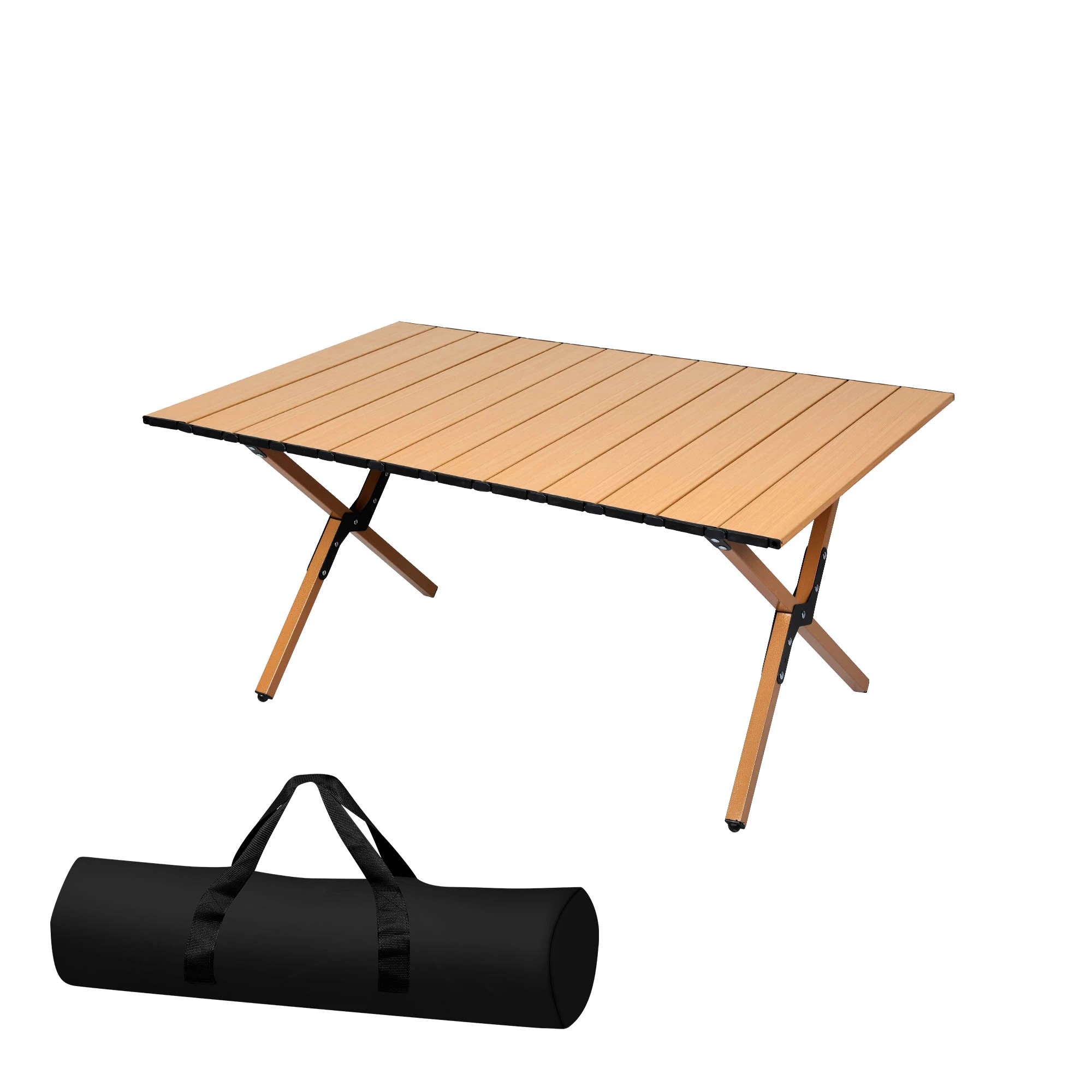 1 Levede Folding Camping Table Portable Picnic Outdoor Egg Roll Foldable BBQ Desk, 1 of 8