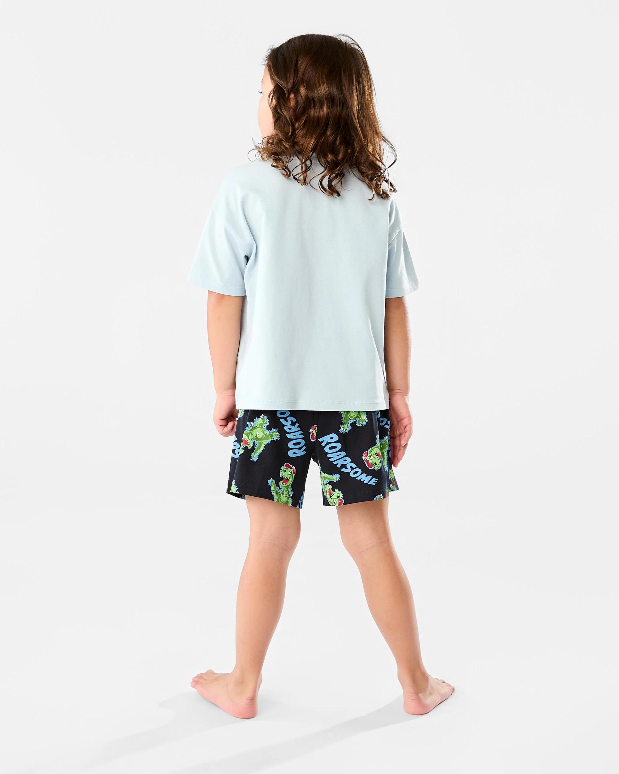 2 Mini Me Pyjama Set Blu Dino, 2 of 8