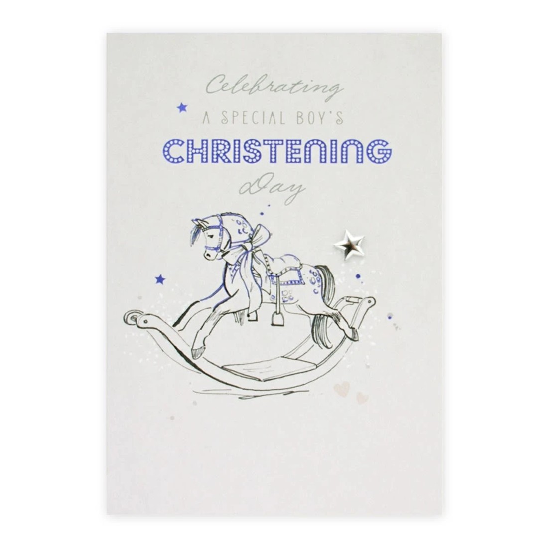 3 Connections from Hallmark Christening Card for Baby Boy - Rocking Horse, 3 of 3