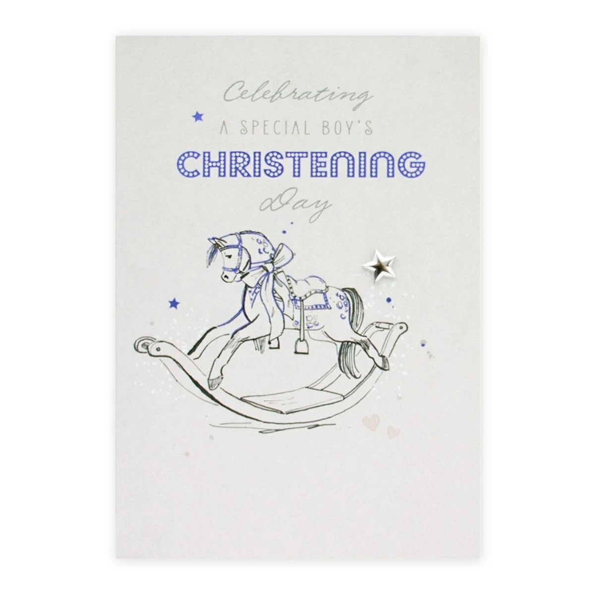 3 Connections from Hallmark Christening Card for Baby Boy - Rocking Horse, 3 of 3