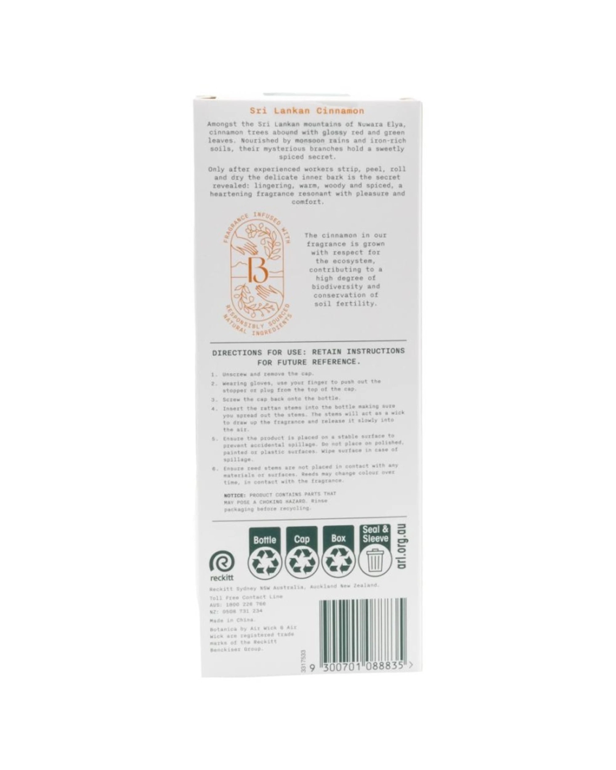 4 Air Wick 3PK Botanica Origins Reed Diffuser 85ml Sri Lankan Cinnamon - Multi, 4 of 4