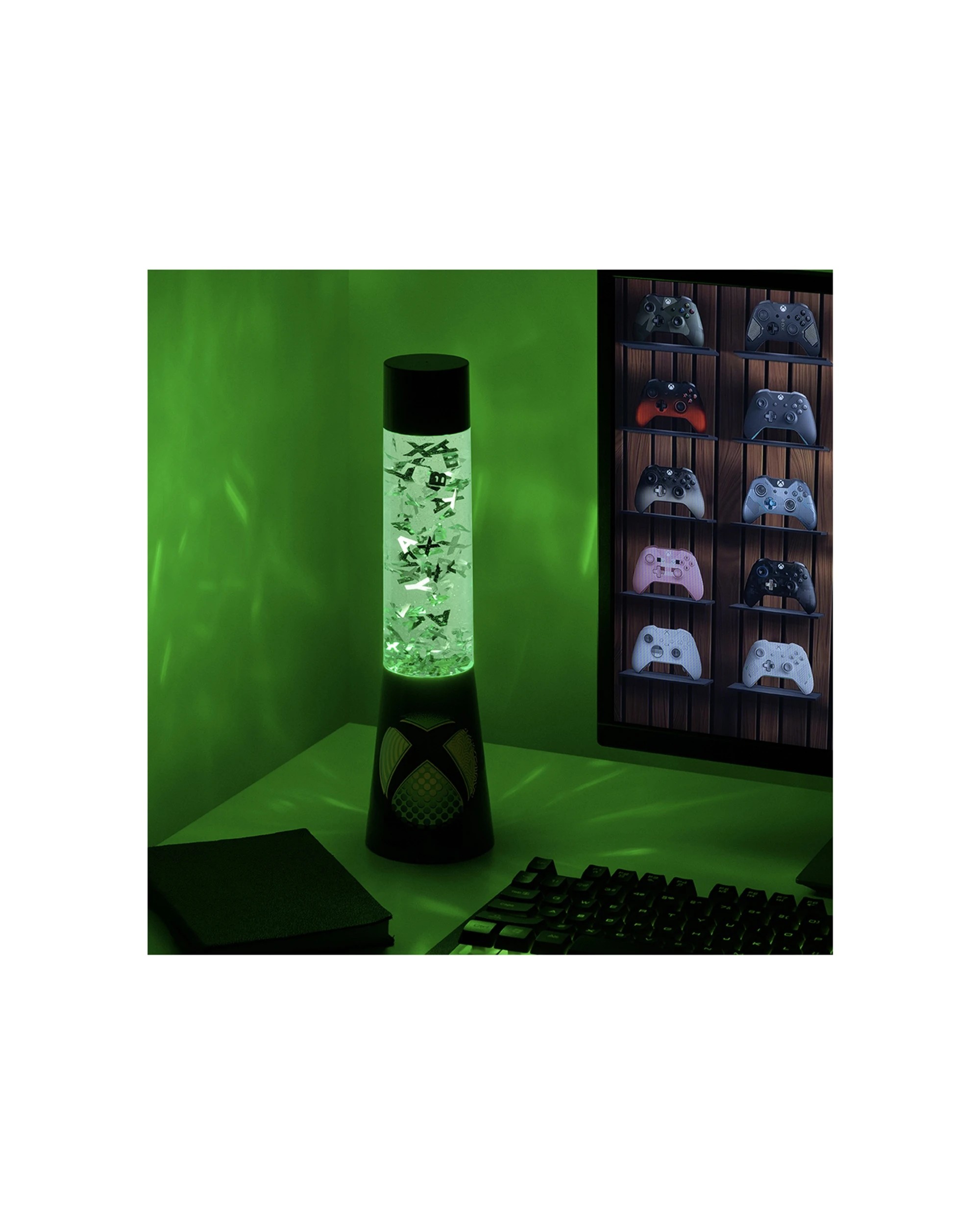 4 Xbox Illuminated Usb Battery Operated Flow Lamp 33cm Green Abxy Icons Plastic - Green, 4 of 4