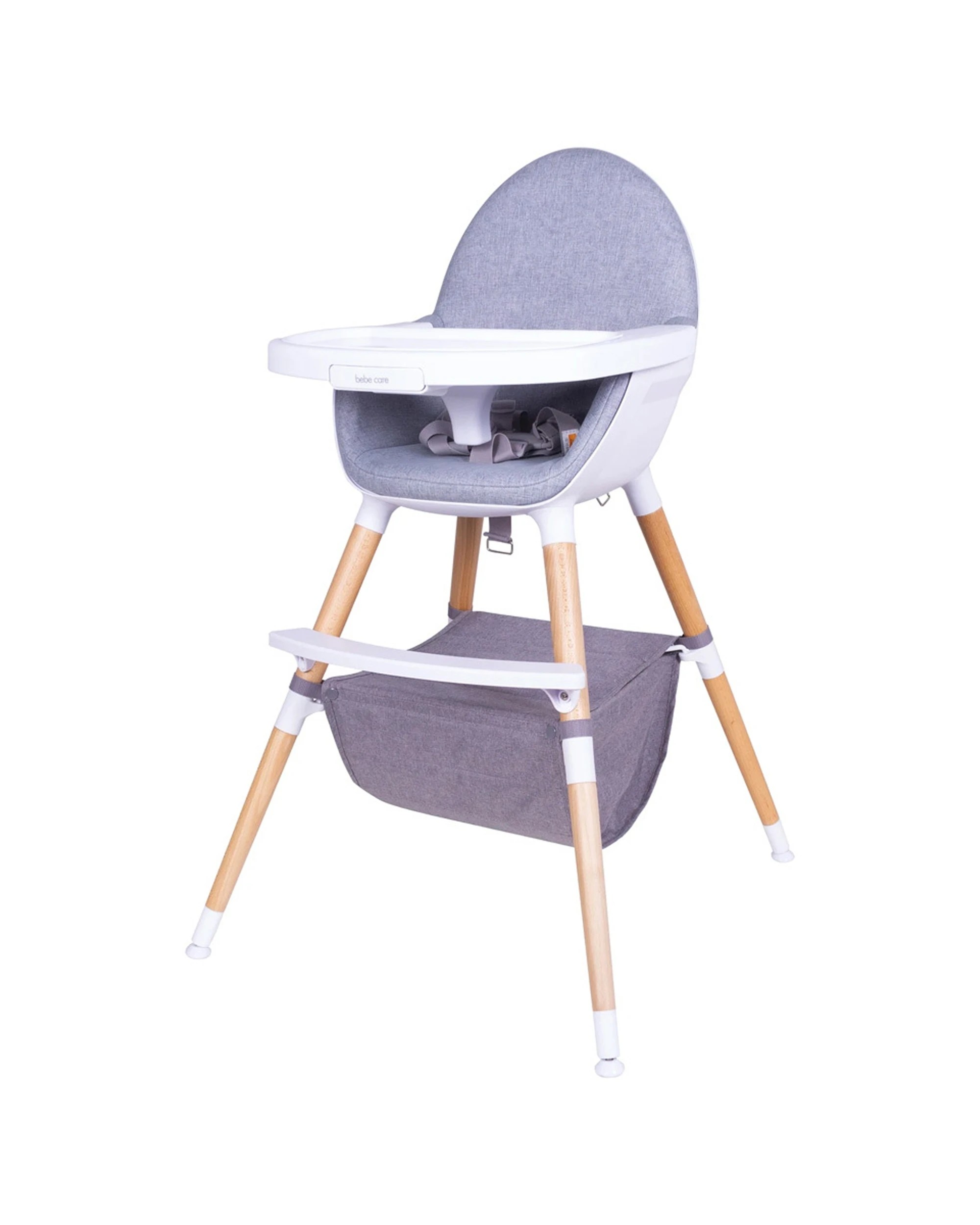 1 Bebe Care Zuri High Chair Adjustable Tray 5 Point Harness Storage Basket - Multi, 1 of 5