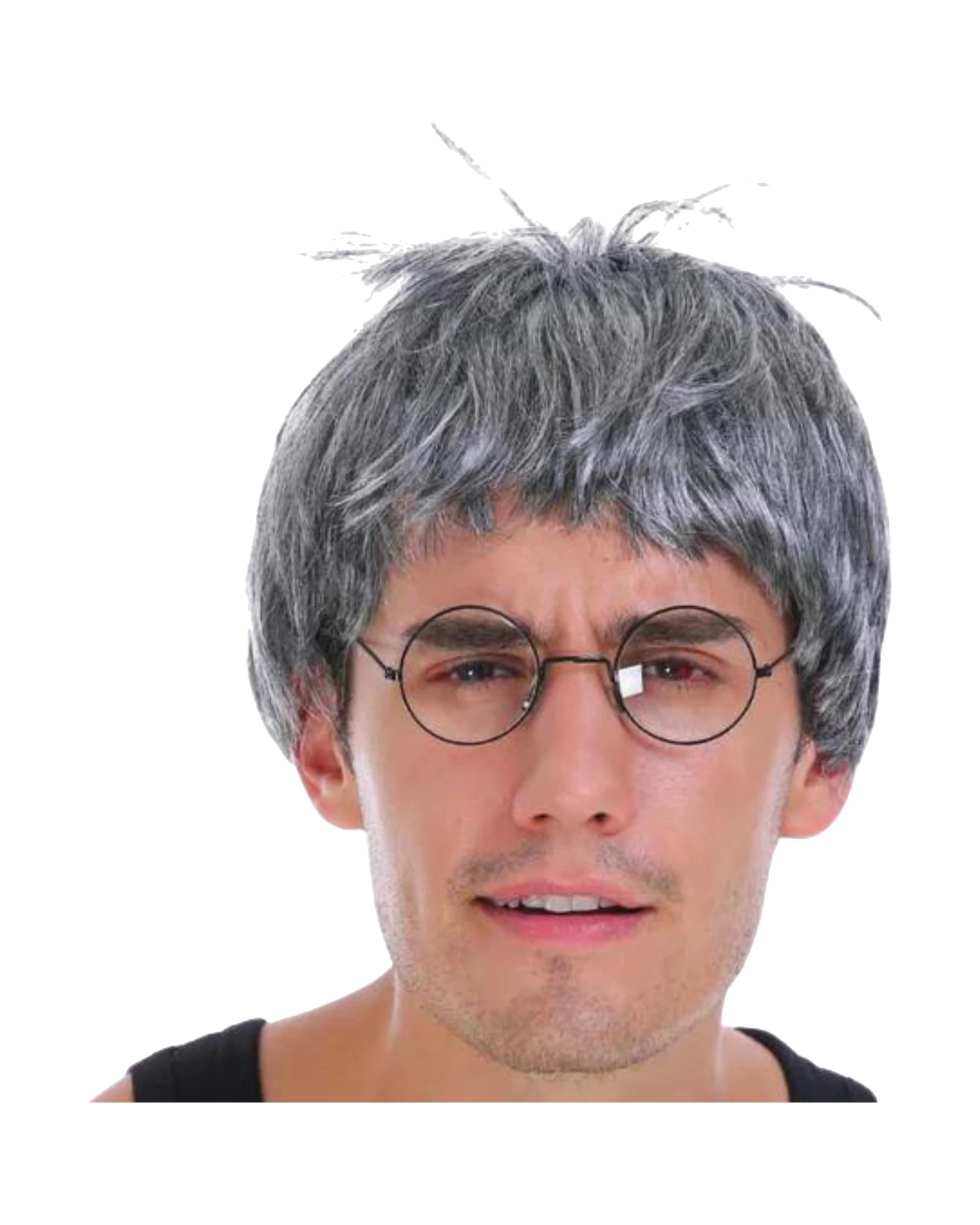 1 JD Party Grandpa Wig - Grey, Black, 1 of 1