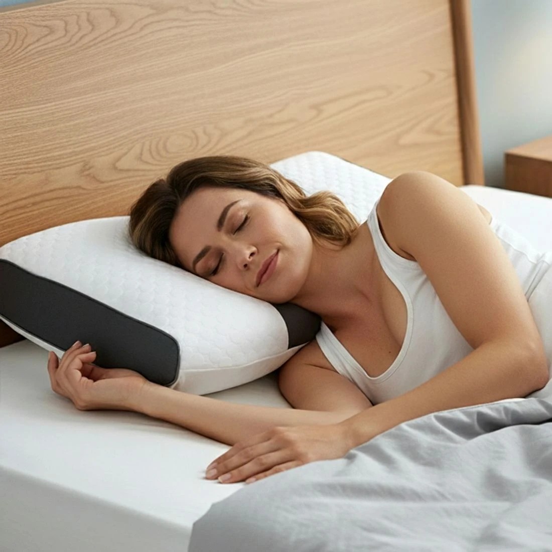 8 Giselle Bedding Contour Pillow Ergonomic Neck Pillow 48X73CM - White, 8 of 8