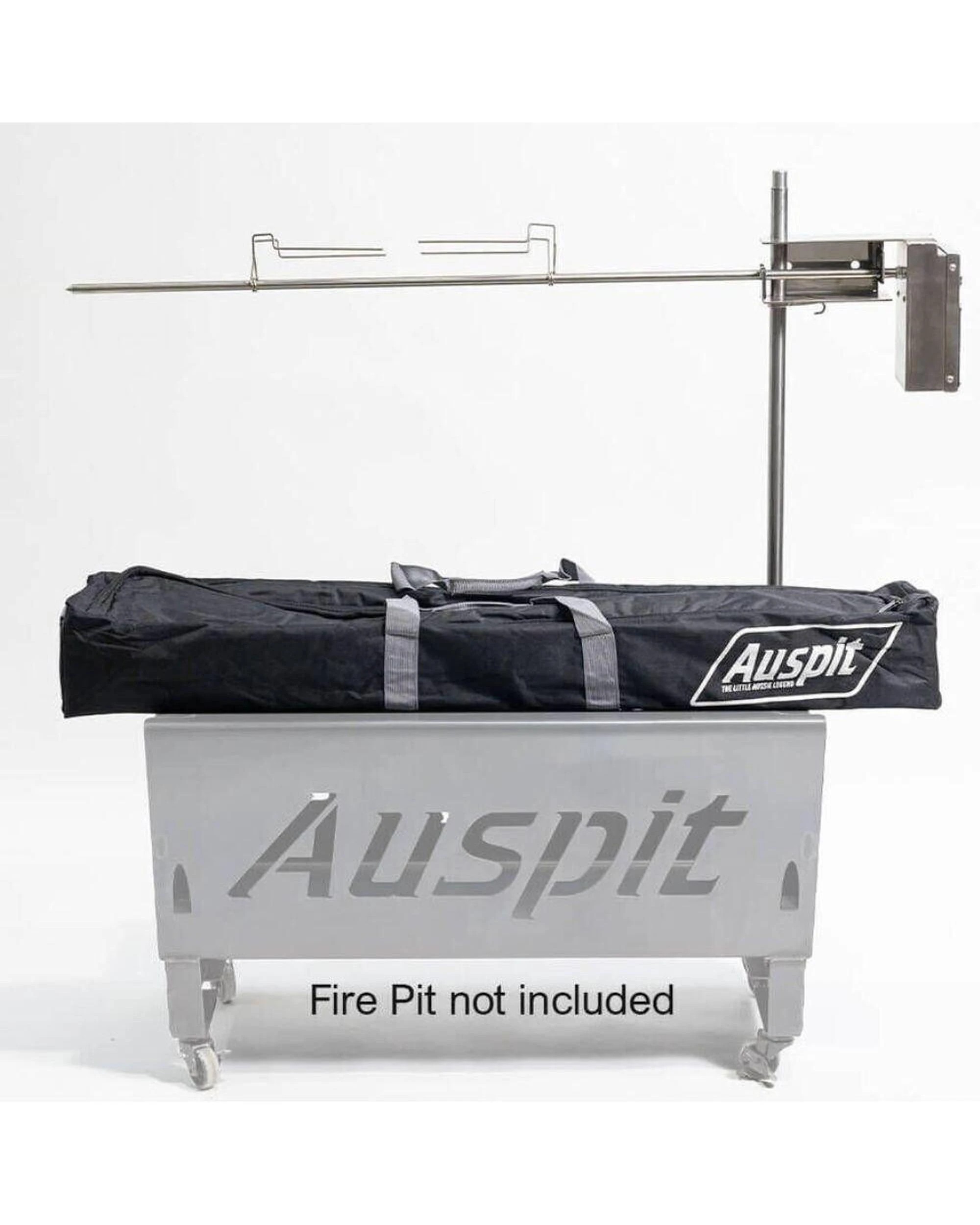 2 Auspit Stainless Steel Camping Spit Rotisserie BBQ, 2 of 10