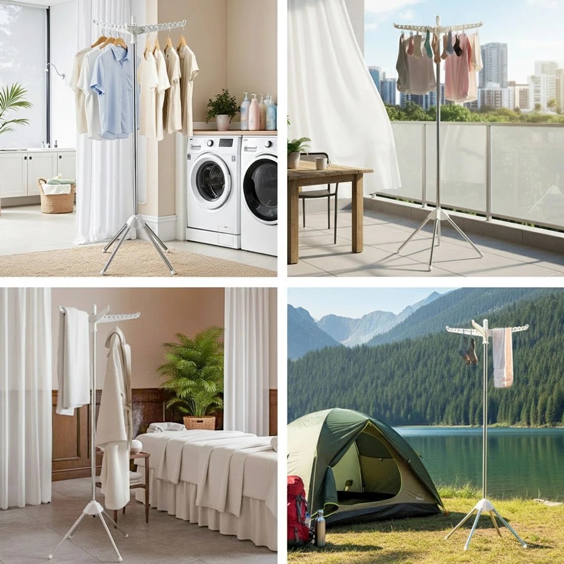 7 Artiss Clothes Rack Airer Rotatable Hanger Foldable 163cm - Multi, 7 of 7